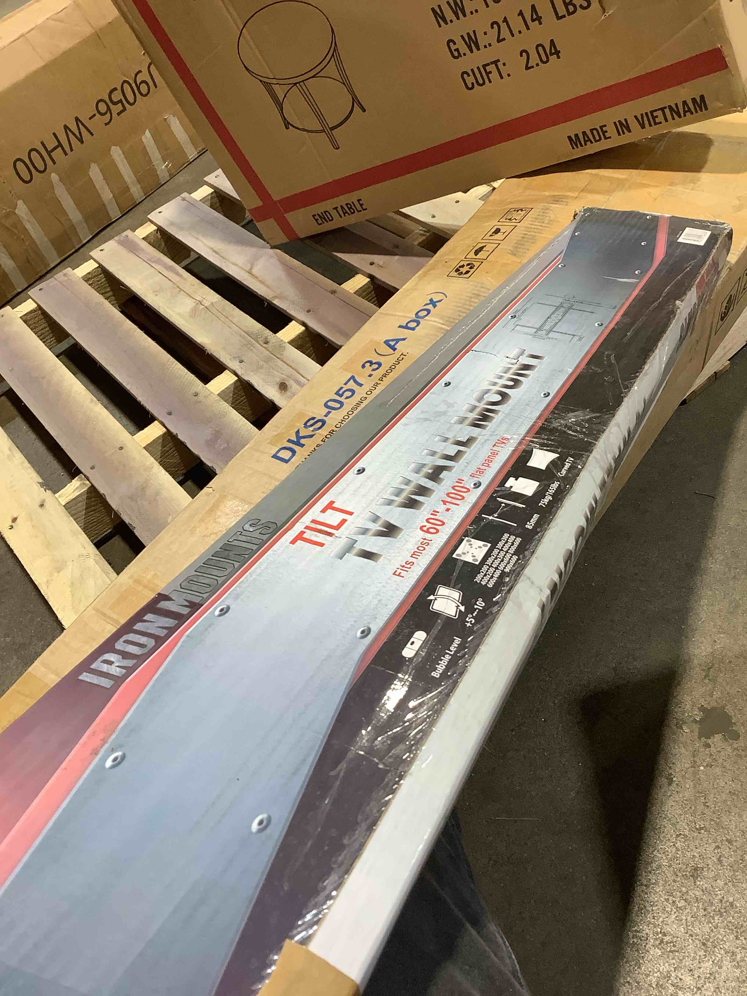 Condition photo showing Good Condition for iron mounts 60" - 100" flat panel tv wall mount