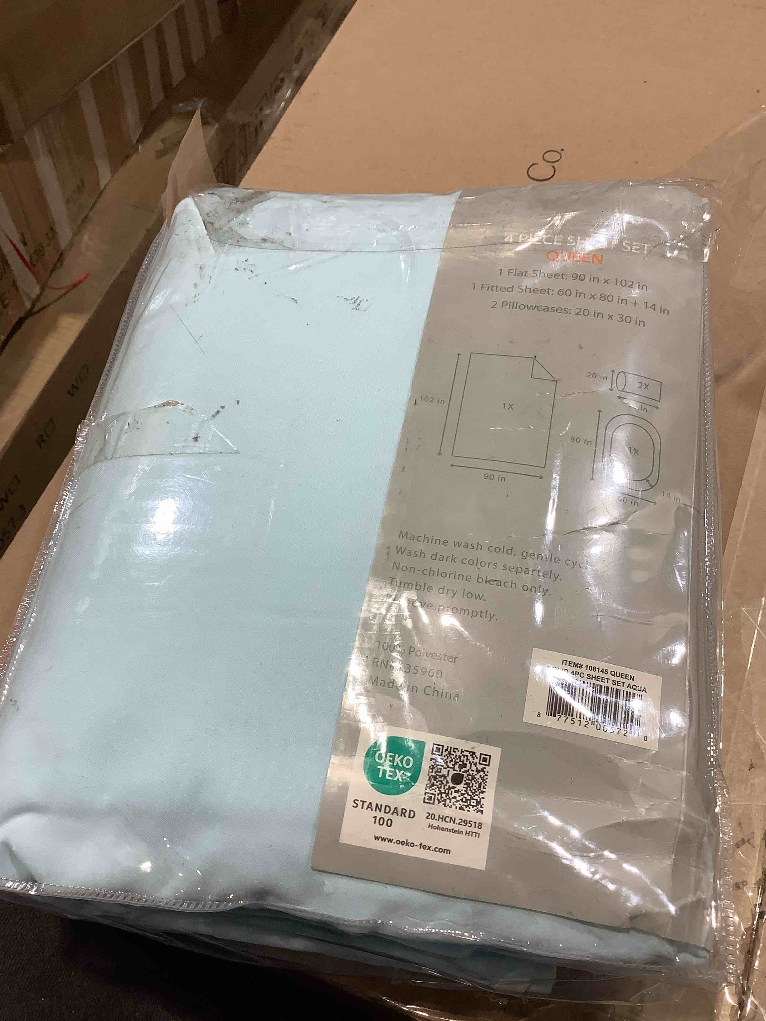 Condition photo showing Good Condition for cathay home queen soft 4pc modern sheet set