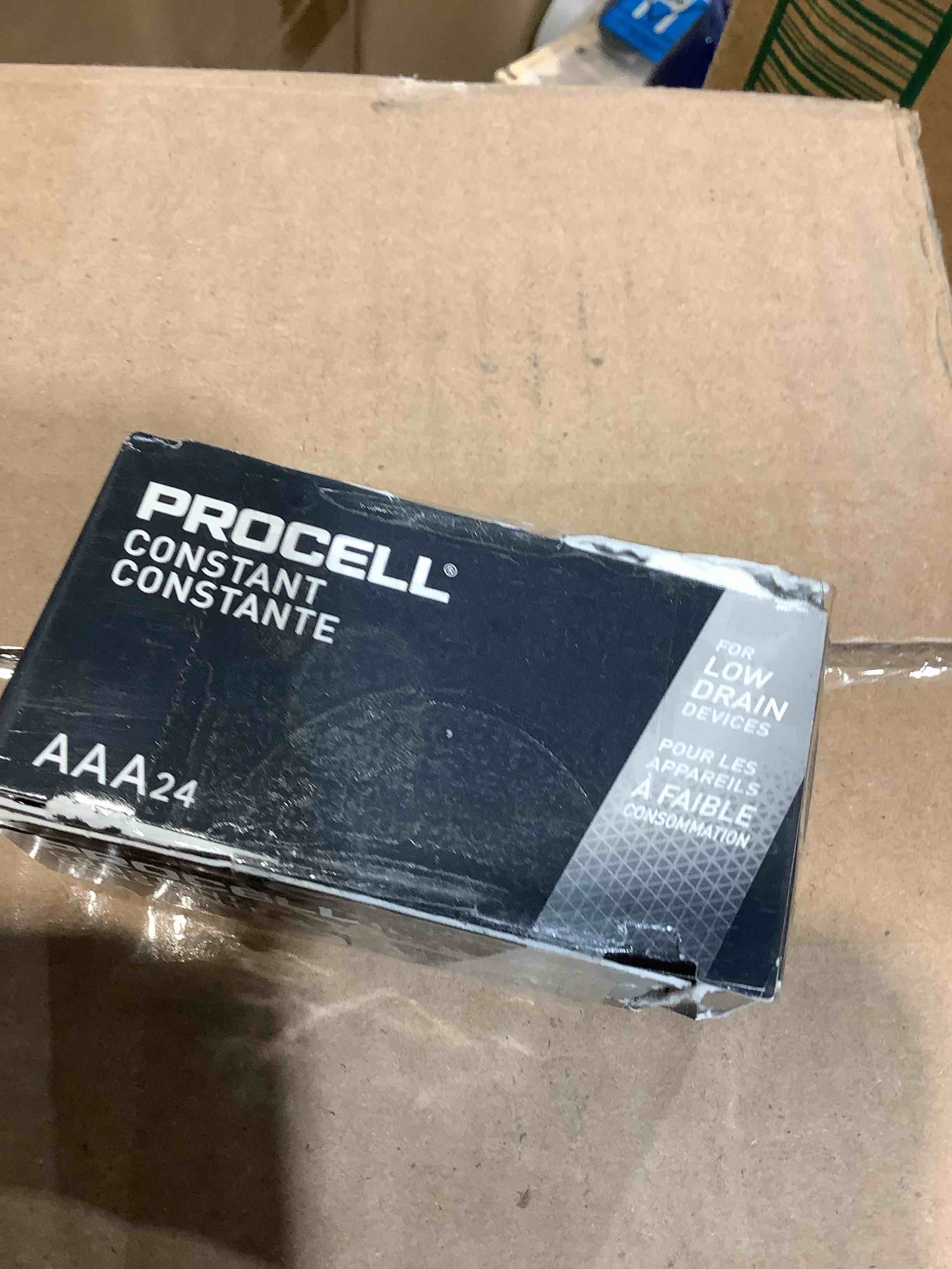 Condition photo showing New/Like New for procell aaa alkaline batteries  box of 24, in office