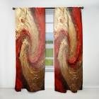red gold fusion spiral i| - modern velvet curtain - room darkening