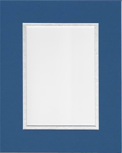 16" x 20" picture frame mats set up two royal blue