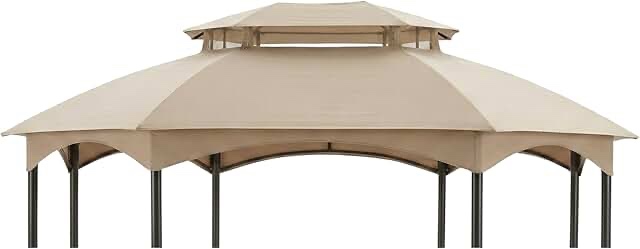 Garden Winds Beige Fabric Replacement Canopy for Gazebo