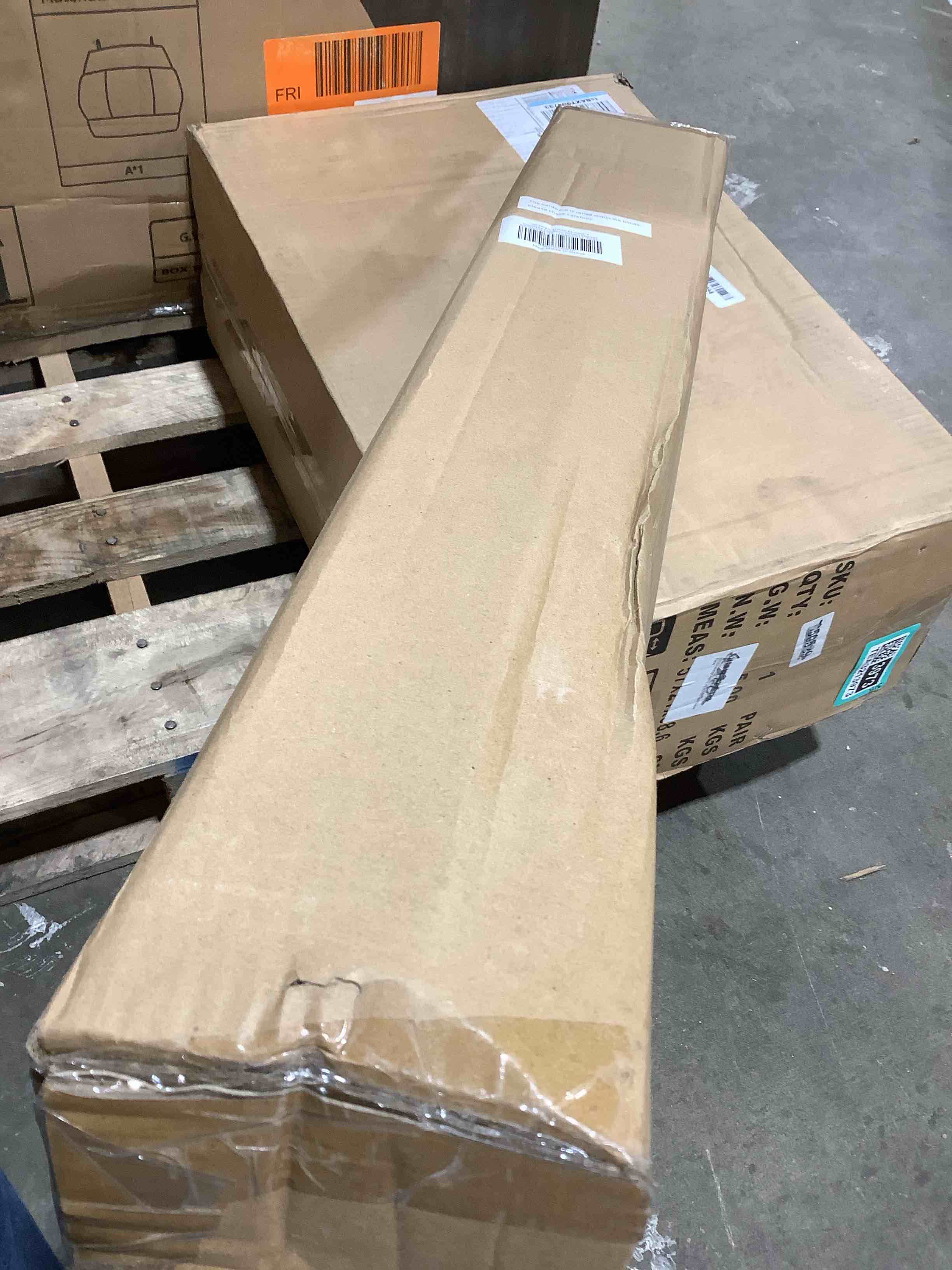 Condition photo showing New/Like New for lazblinds cordless bamboo roman shades, privacy blinds for interior windows, room darkening roll up bamboo blinds for home & patio, 27" w x 64" h, highfield teak pricacy - highfield teak 27" w x 64" h