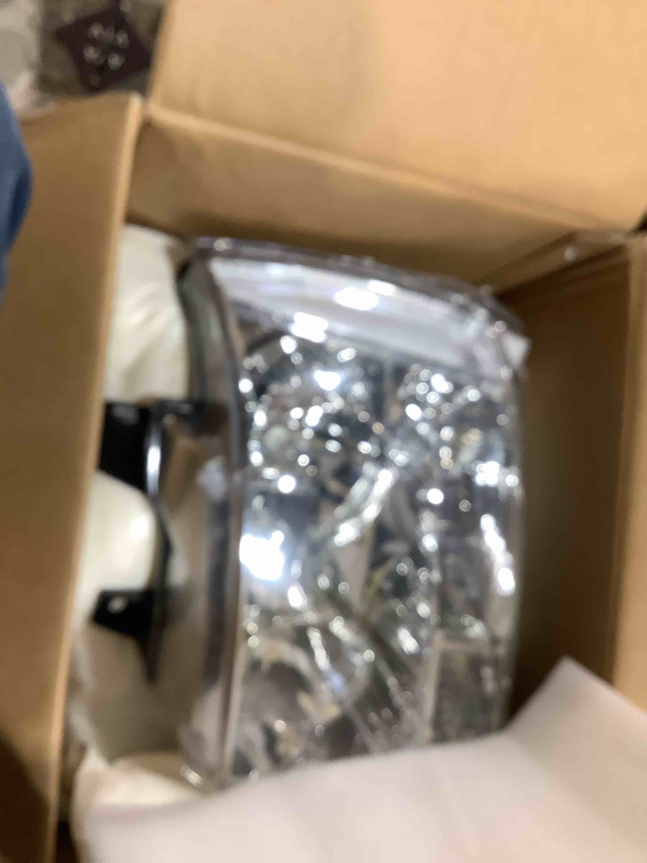 Condition photo showing New/Like New for headlight assembly for 2007-2014 chevy tahoe 07-13 chevy avalanche suburban 1500 2500 head light , replacement head lamp set with chrome housing clear reflector chrome clear
