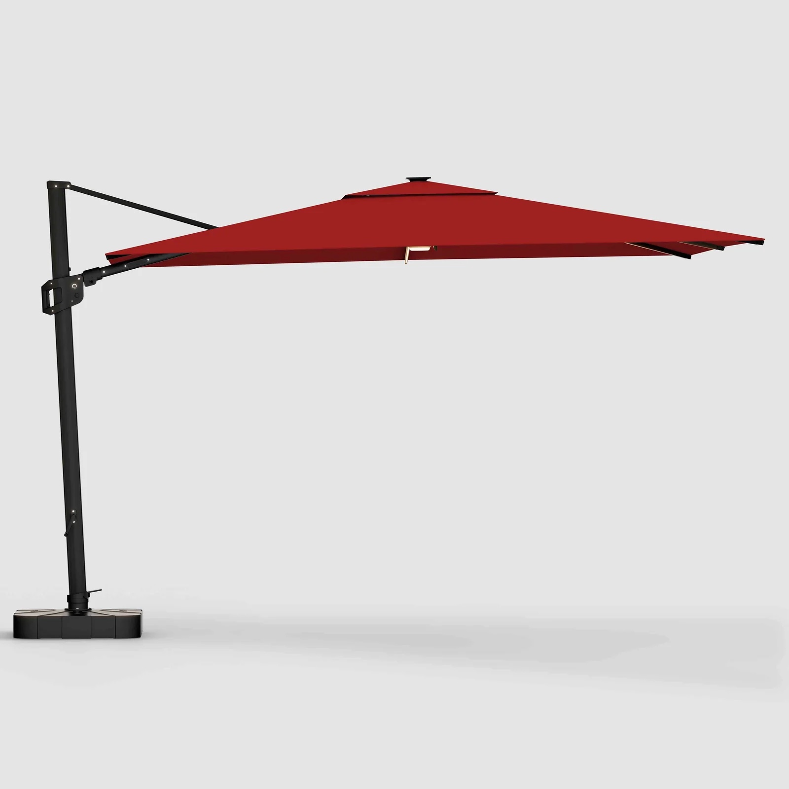 tempera premium patio 10 ft cantilever umbrella in dark red 