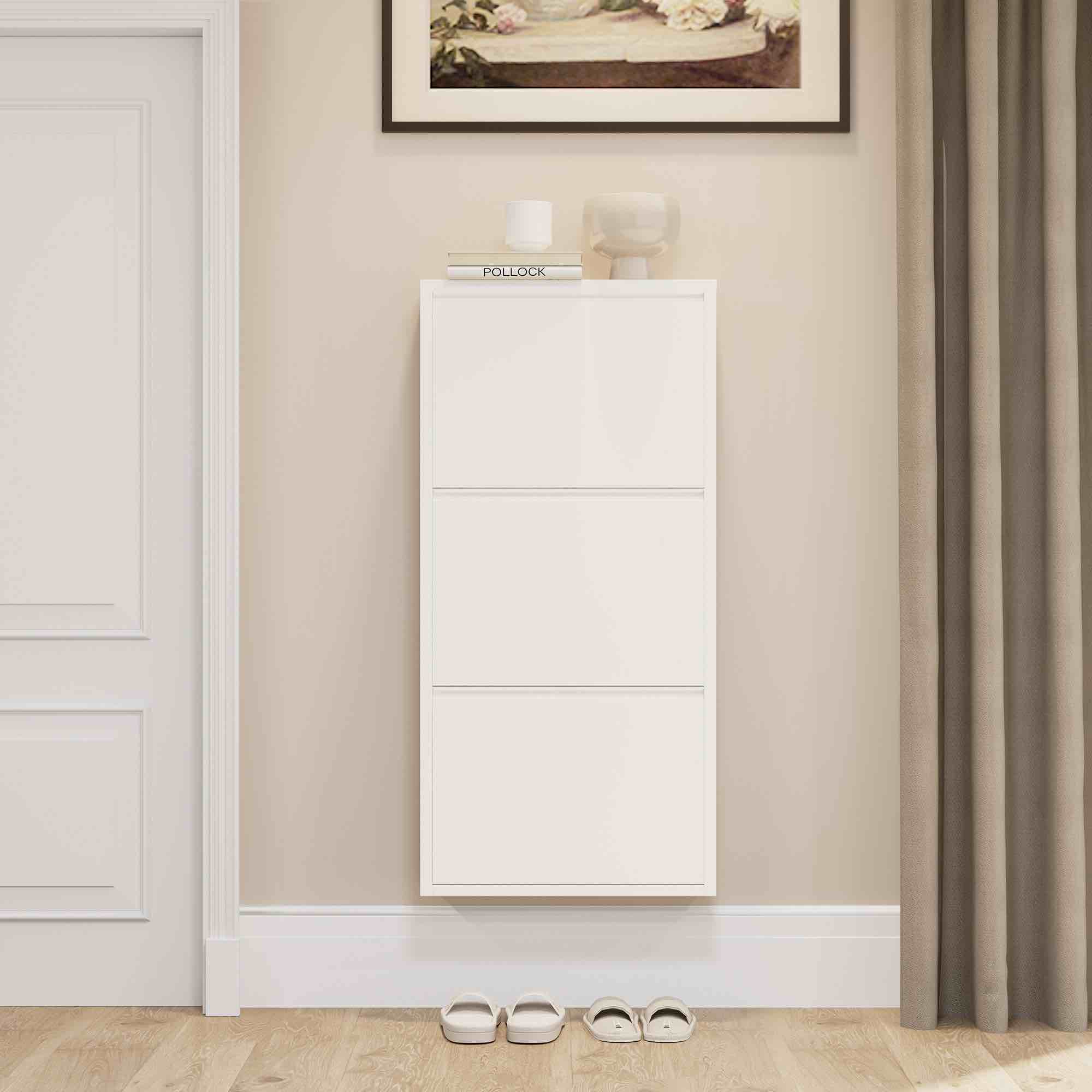 3 tier flip down shoe storage cabinet 