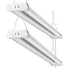 4FT Linkable LED Shop Light for Garages, 42W 4800LM 5000K Daylight White LED Ceiling Light, with Pull Chain (ON/Off), Linear Worklight Fixture, 2Pack
