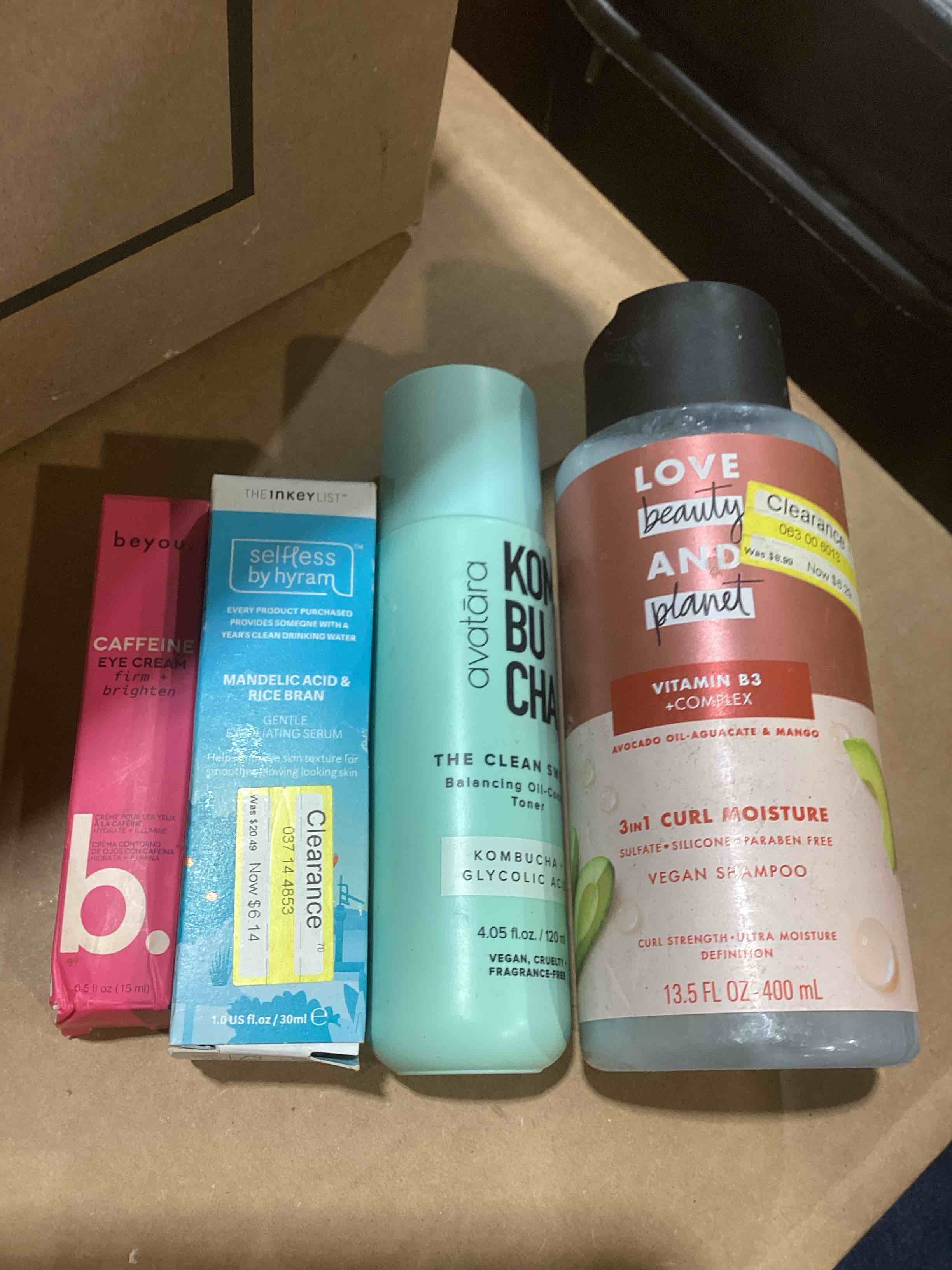 assorted beauty products
