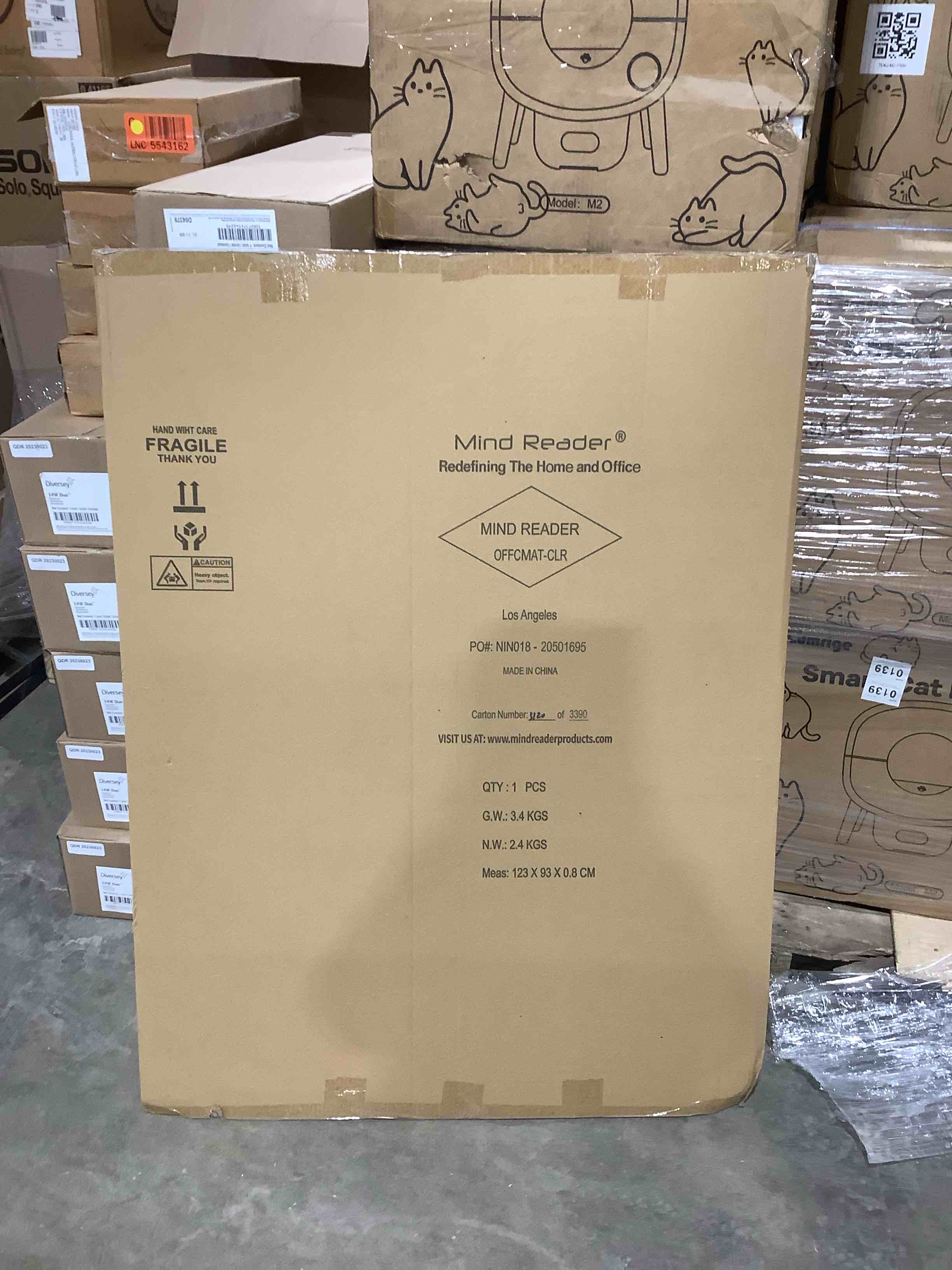 Condition photo showing New/Like New for Mind Reader Office Mat, clear