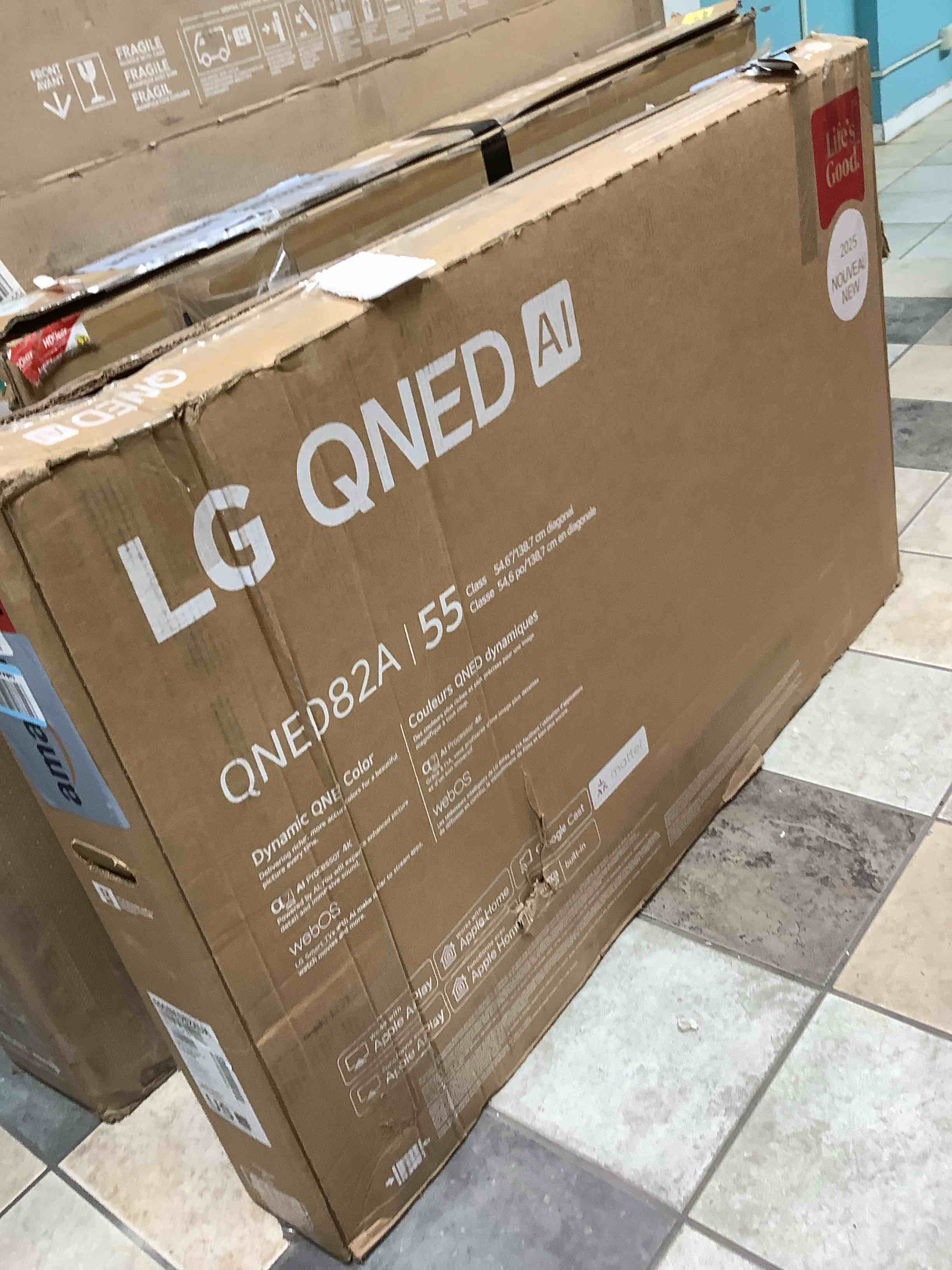 Condition photo showing As Is for LG 55 inch Class QNED AI 4K QNED82A Series Smart TV (2025)