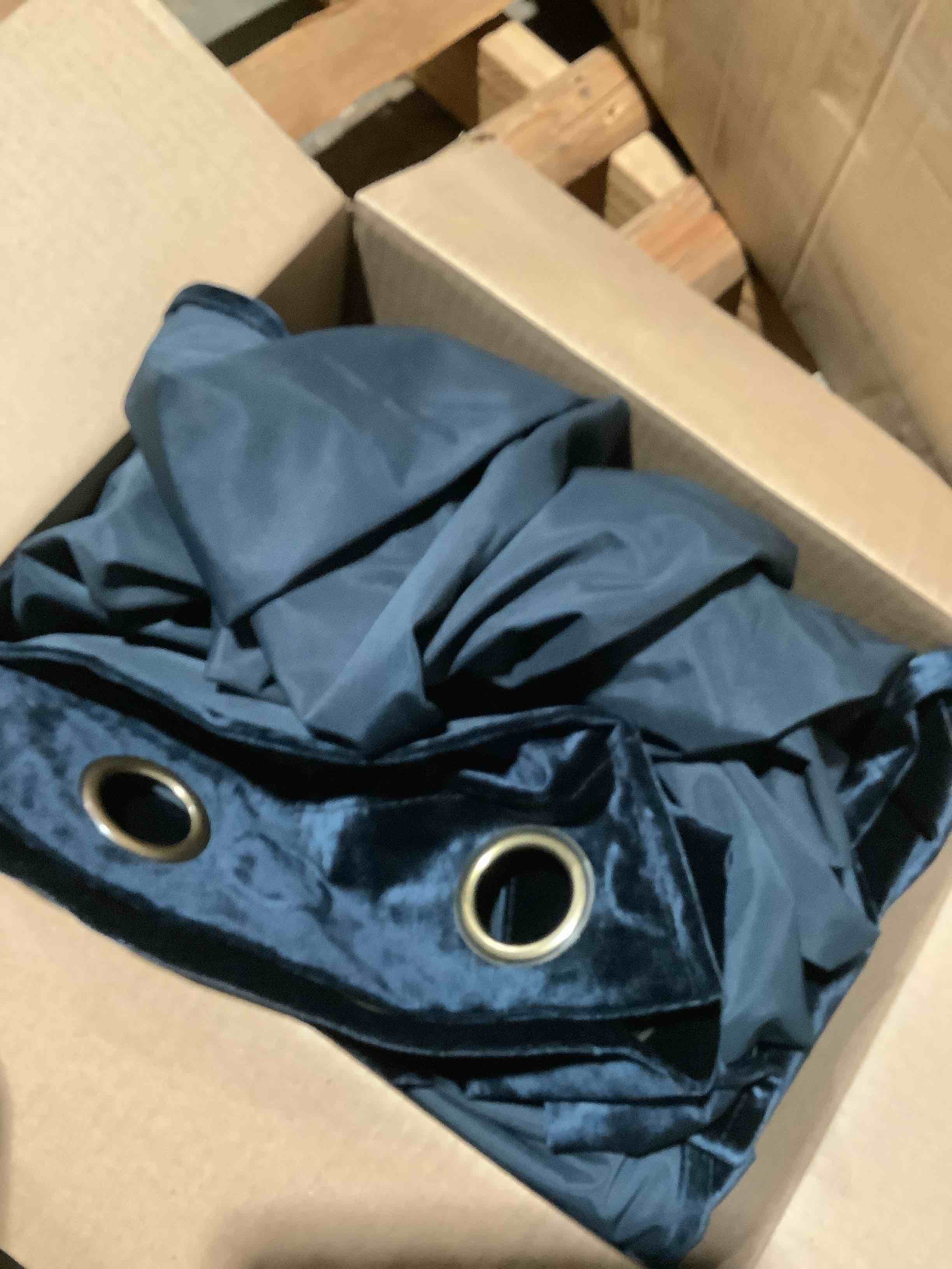 Condition photo showing Good Condition for Deavlon Velvet Crushed Curtains with Metal Grommets Room Darkening 