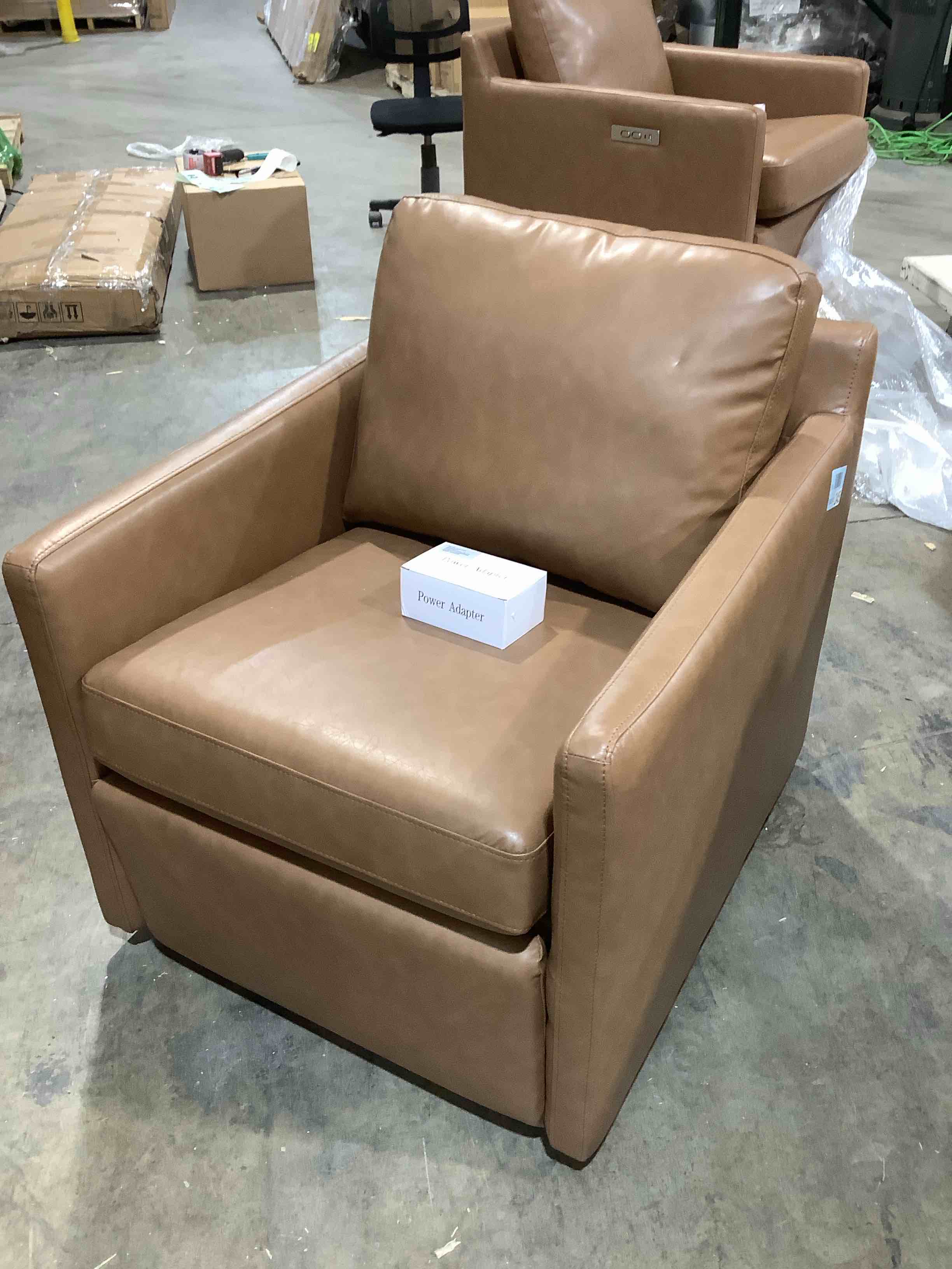 Condition photo showing Good Condition for Bradner 29.5" Wide swivel power recliner with USB, power adapter in office