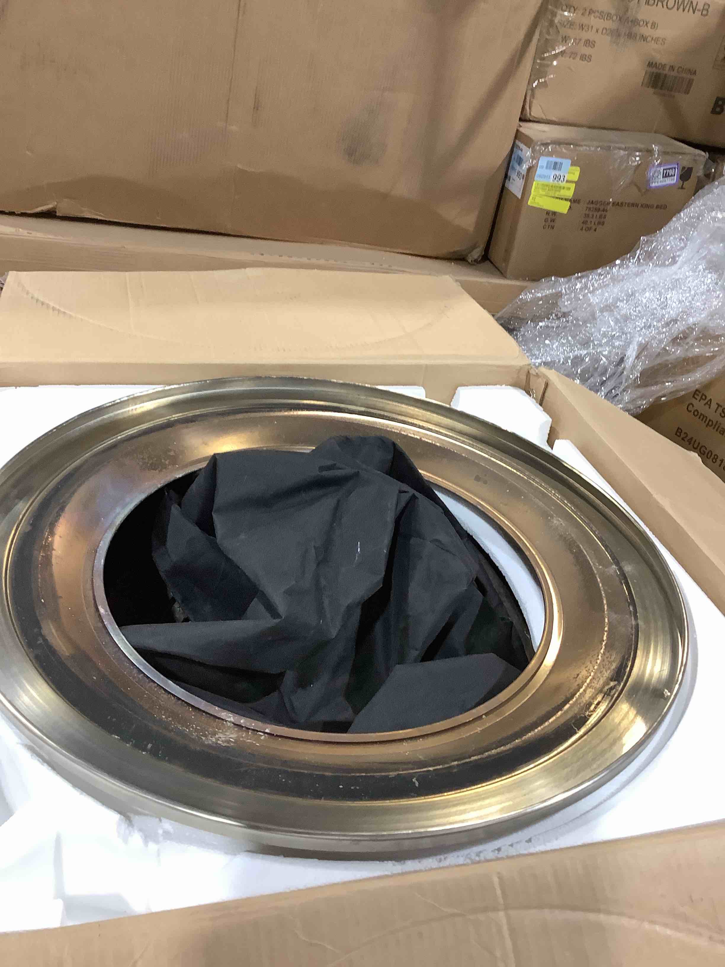 Condition photo showing As Is for 22 inch smokeless fire pit