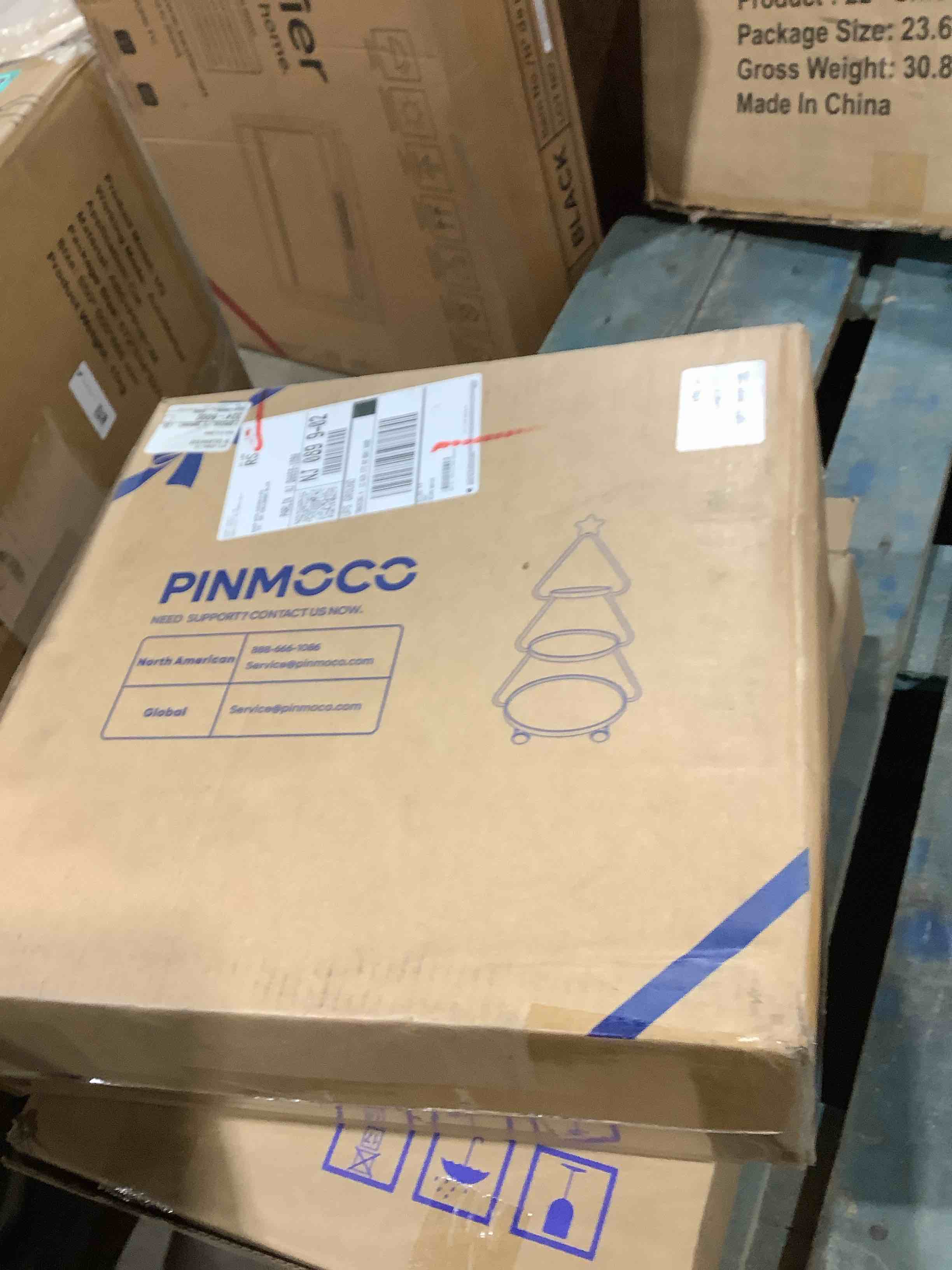 Condition photo showing New/Like New for Three tier green tree shaped side table rolling cart