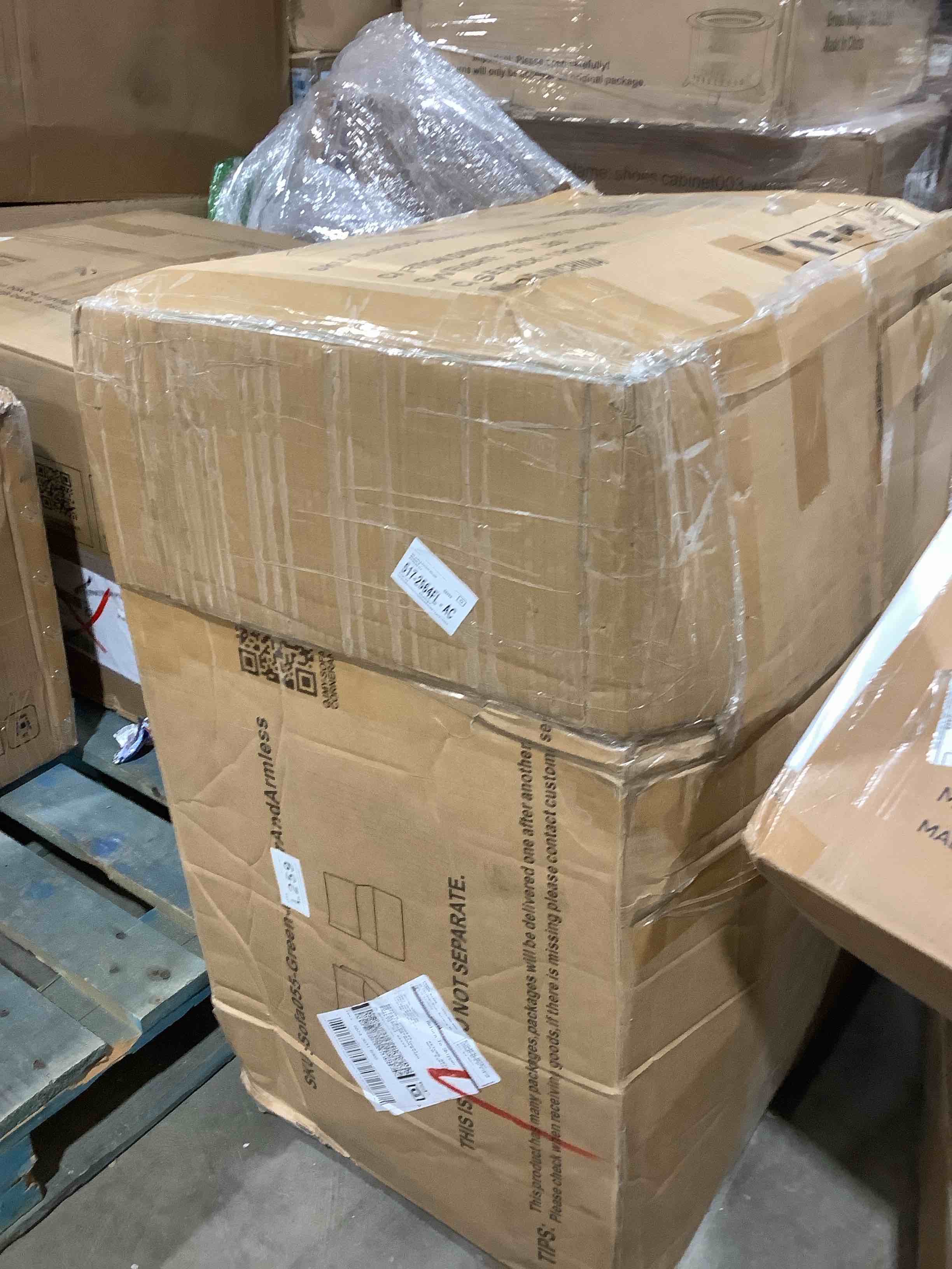 Condition photo showing Good Condition for Sofa green corner armless, 32" x 27" x 18"