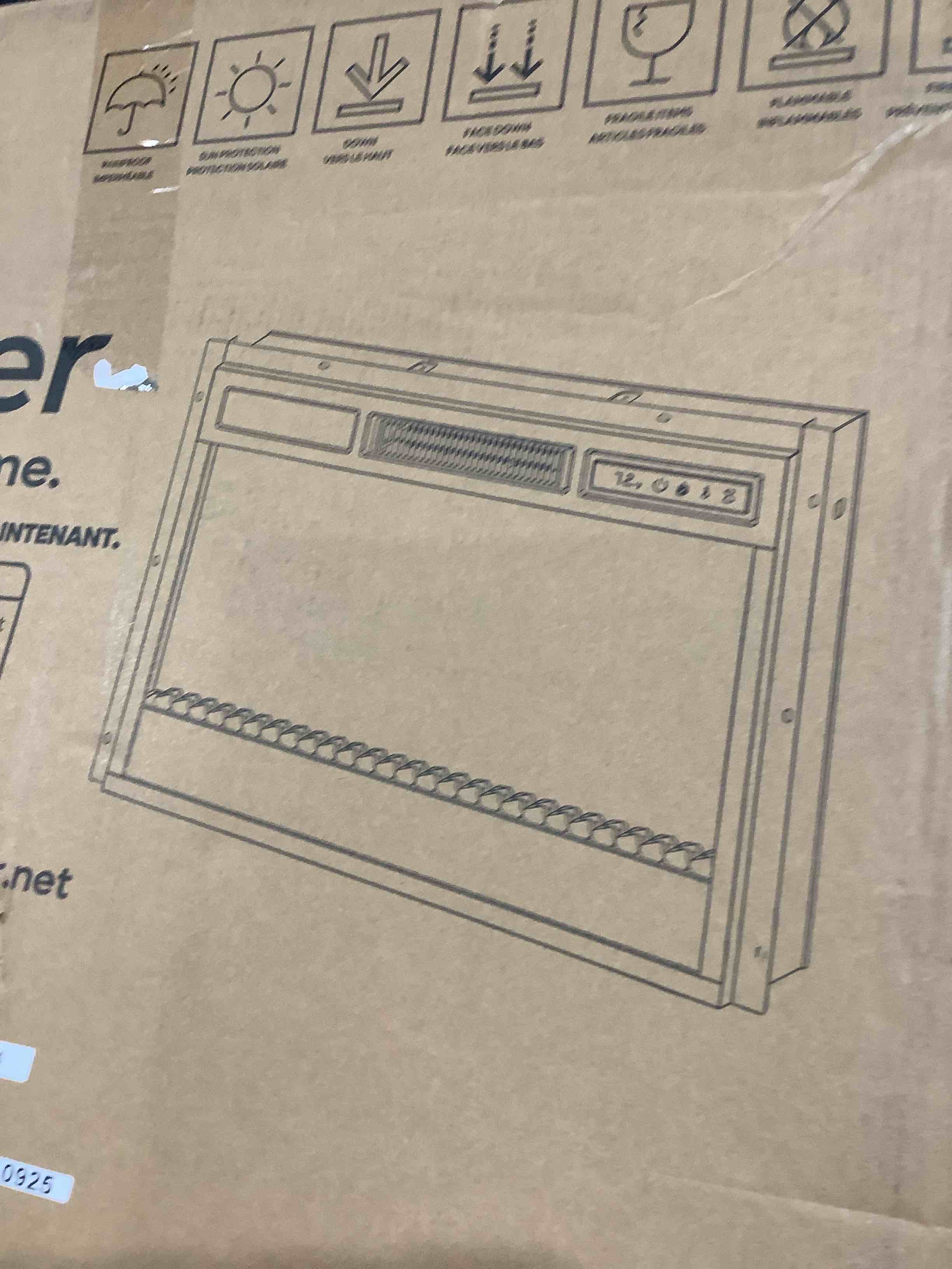 Condition photo showing Good Condition for  Bestier recessed electric fireplace heater, 26.57" x 7.09" x 21.26"