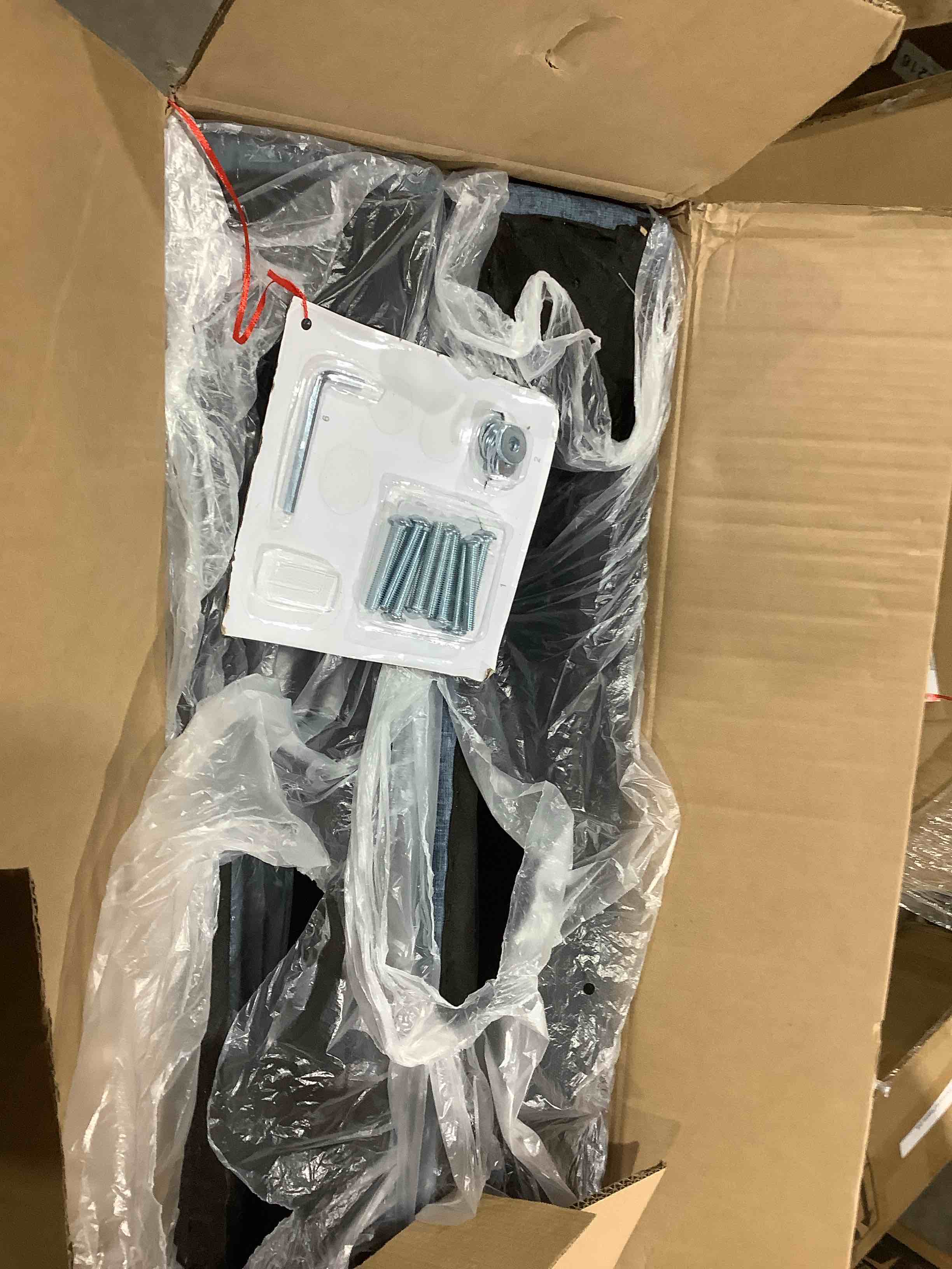 Condition photo showing Good Condition for Blue upholstered headrest only, modular cloud couch