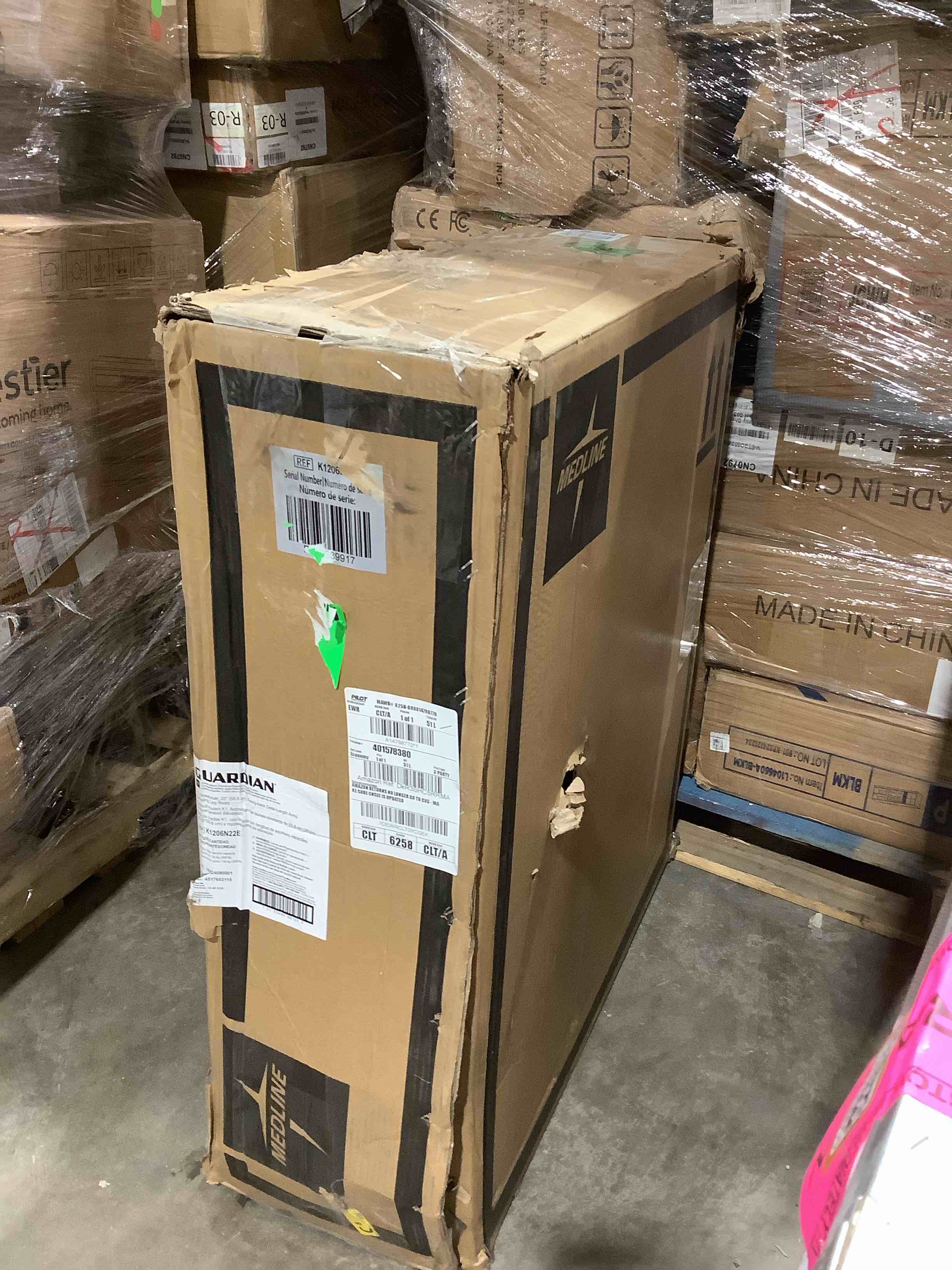 Condition photo showing Good Condition for Medline Comfortable Folding Wheelchair with Swing-Back  Desk-Length Arms and Elevating Footrests  20”W x 16”D Seat