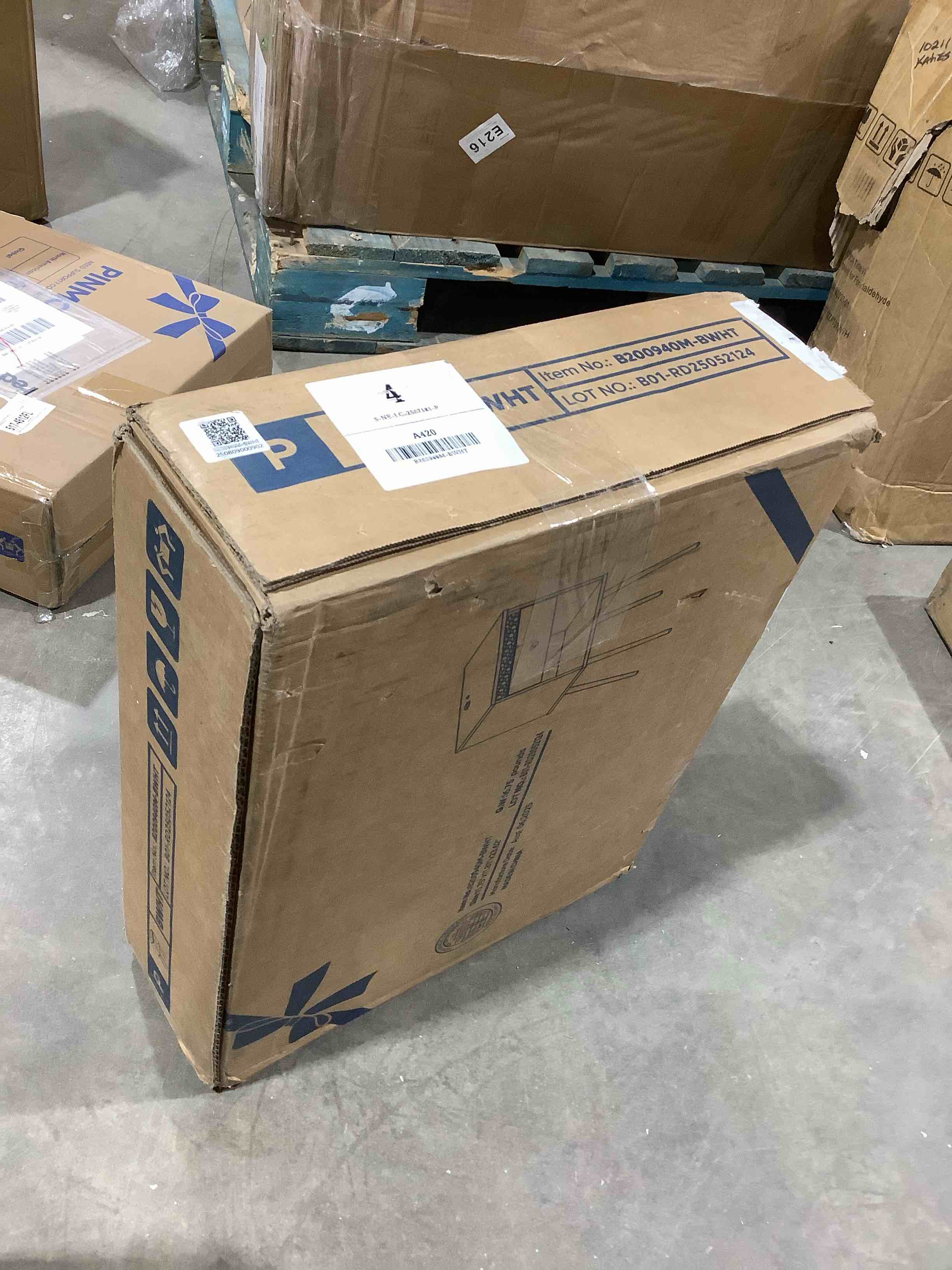 Condition photo showing New/Like New for One piece, modern nightstand with drawer and open storage white