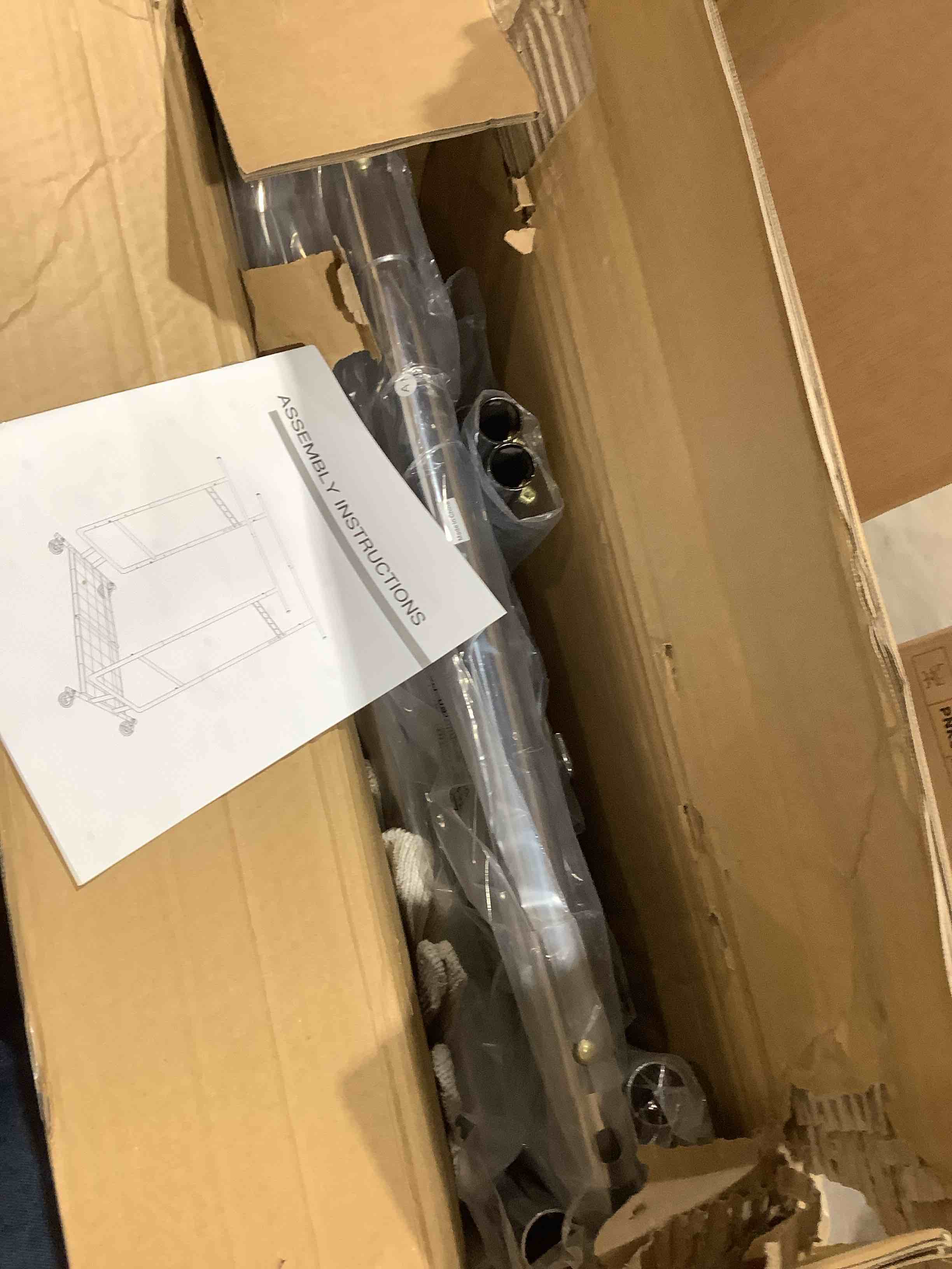 Condition photo showing Good Condition for Heavy duty double hanging garment rack with adjustable height and extendable arms