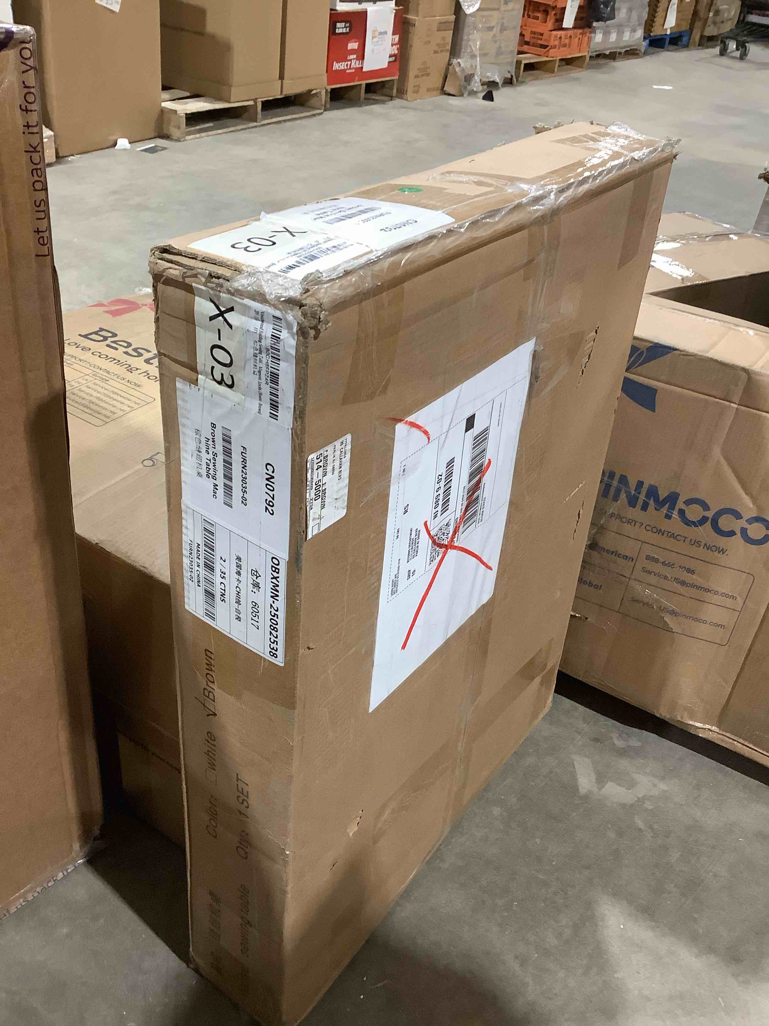 Condition photo showing Good Condition for Brown, folding sewing machine table, incomplete 