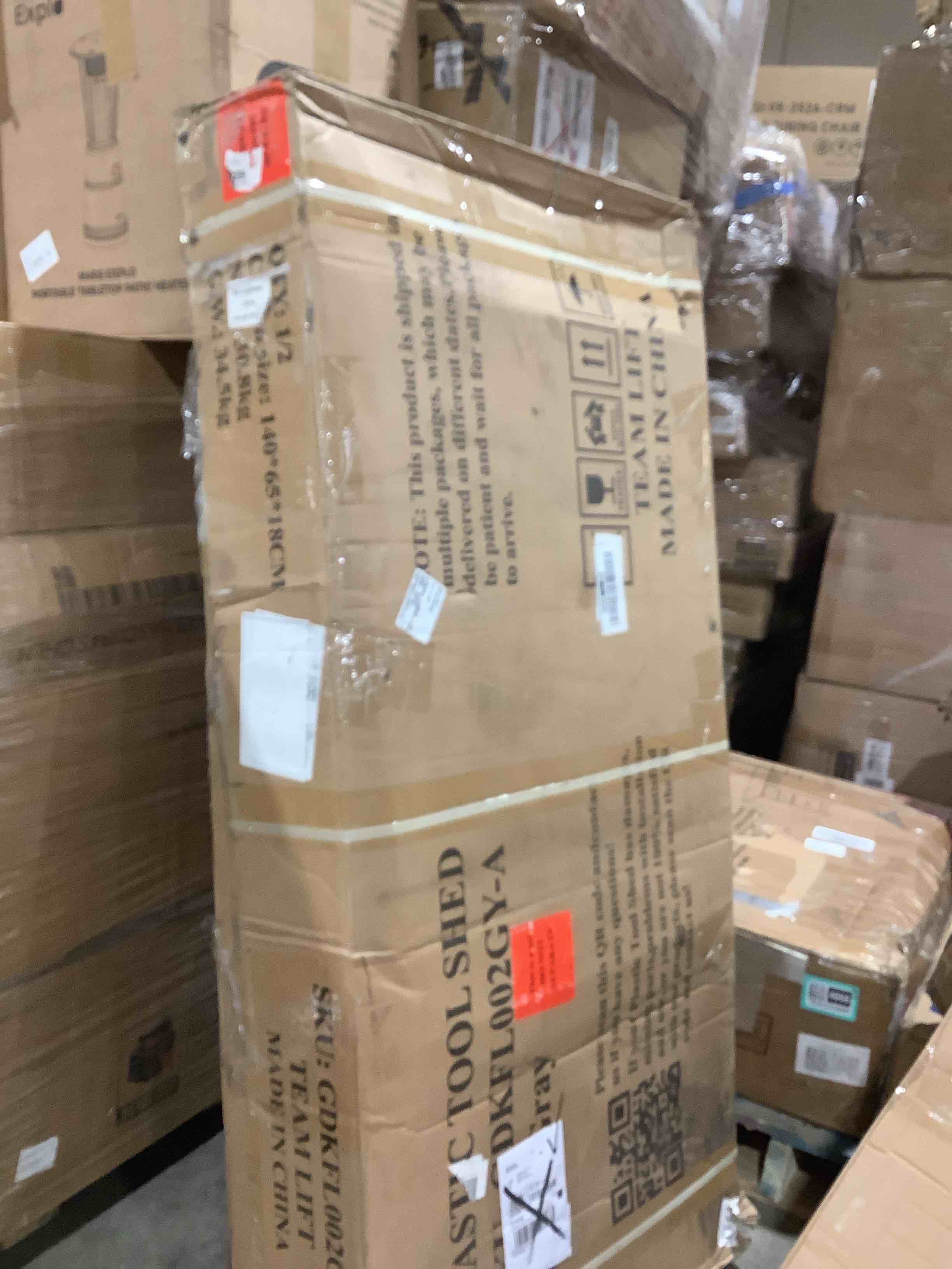 Condition photo showing Good Condition for Plastic tool shed GDKSL002GY – a, incomplete 1 of 2 boxes