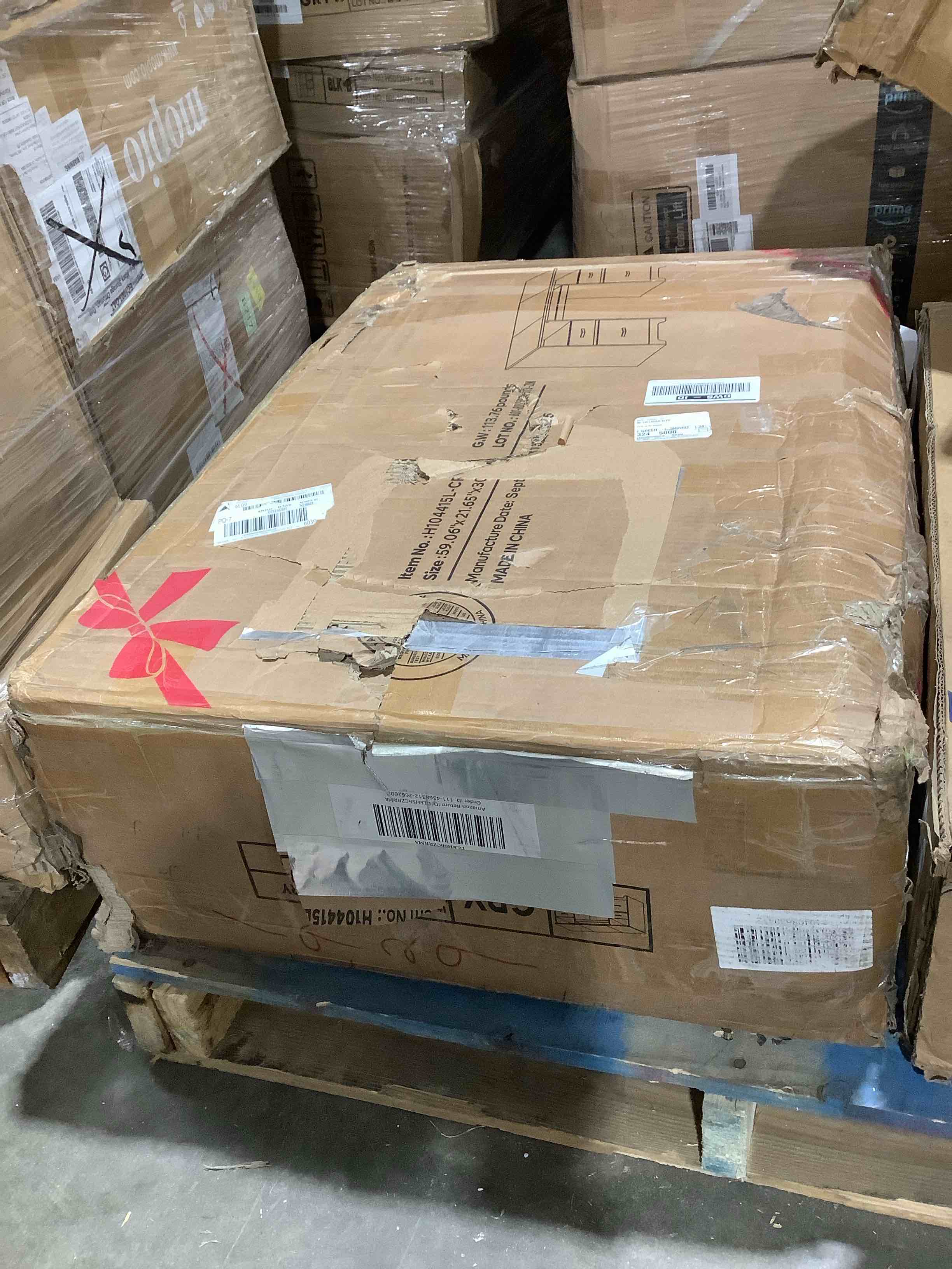 Condition photo showing Good Condition for Bestier 59 inch computer desk with drawers for storage and keyboard tray, cherry