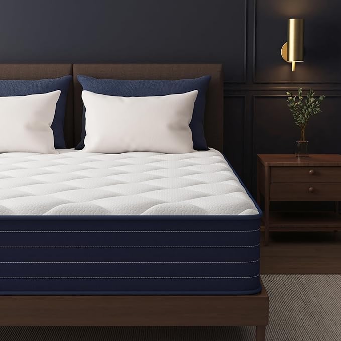 Full Mattress, 12 Inch Full Size Mattress in a Box, Double Mattress, Pocket Spring&Memory Foam, Medium, Motion Isolation, Fiberglass Free,