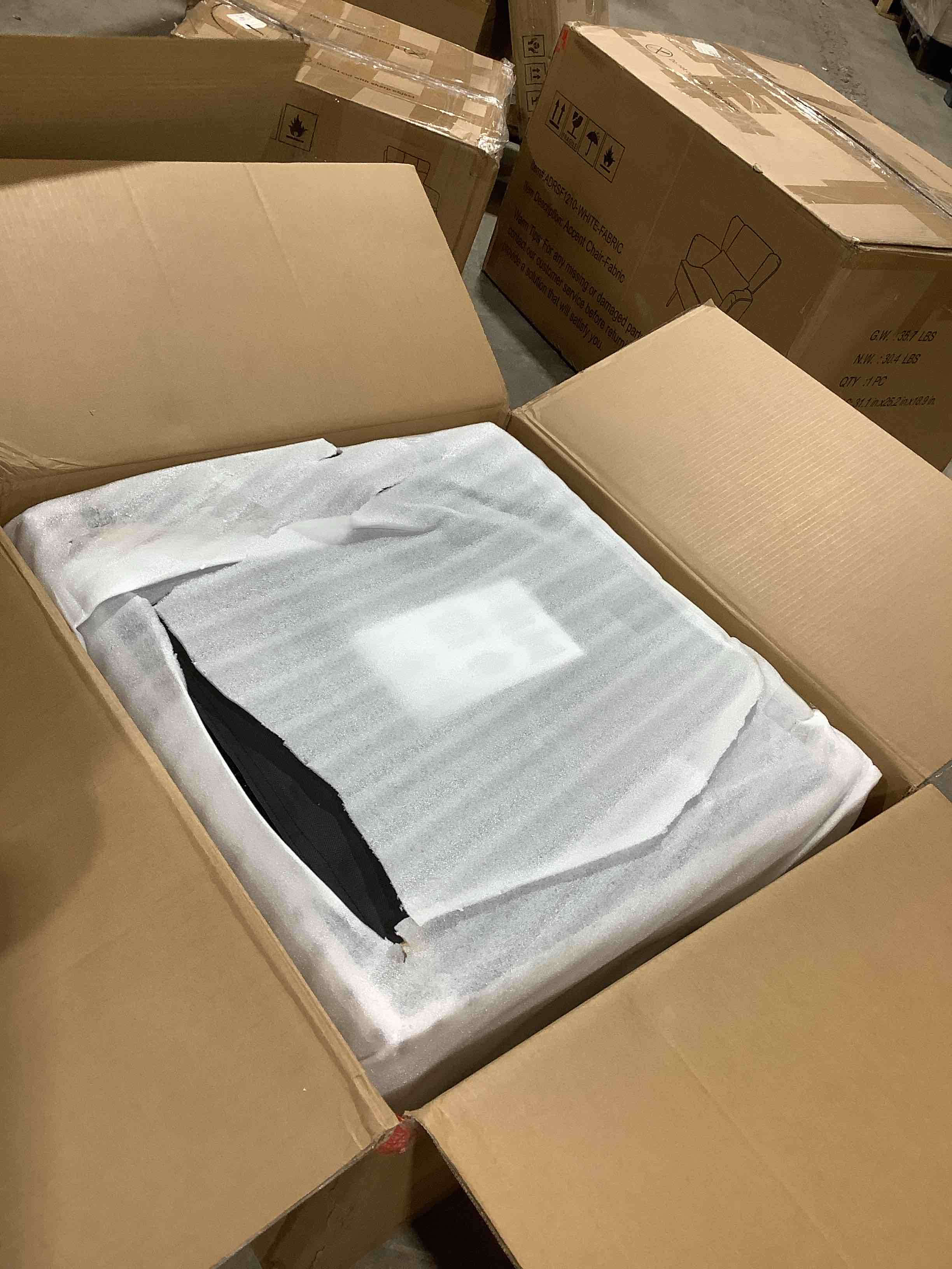 Condition photo showing New/Like New for Casual Dining Fabric Upholstered Dining Arm Chair Beige