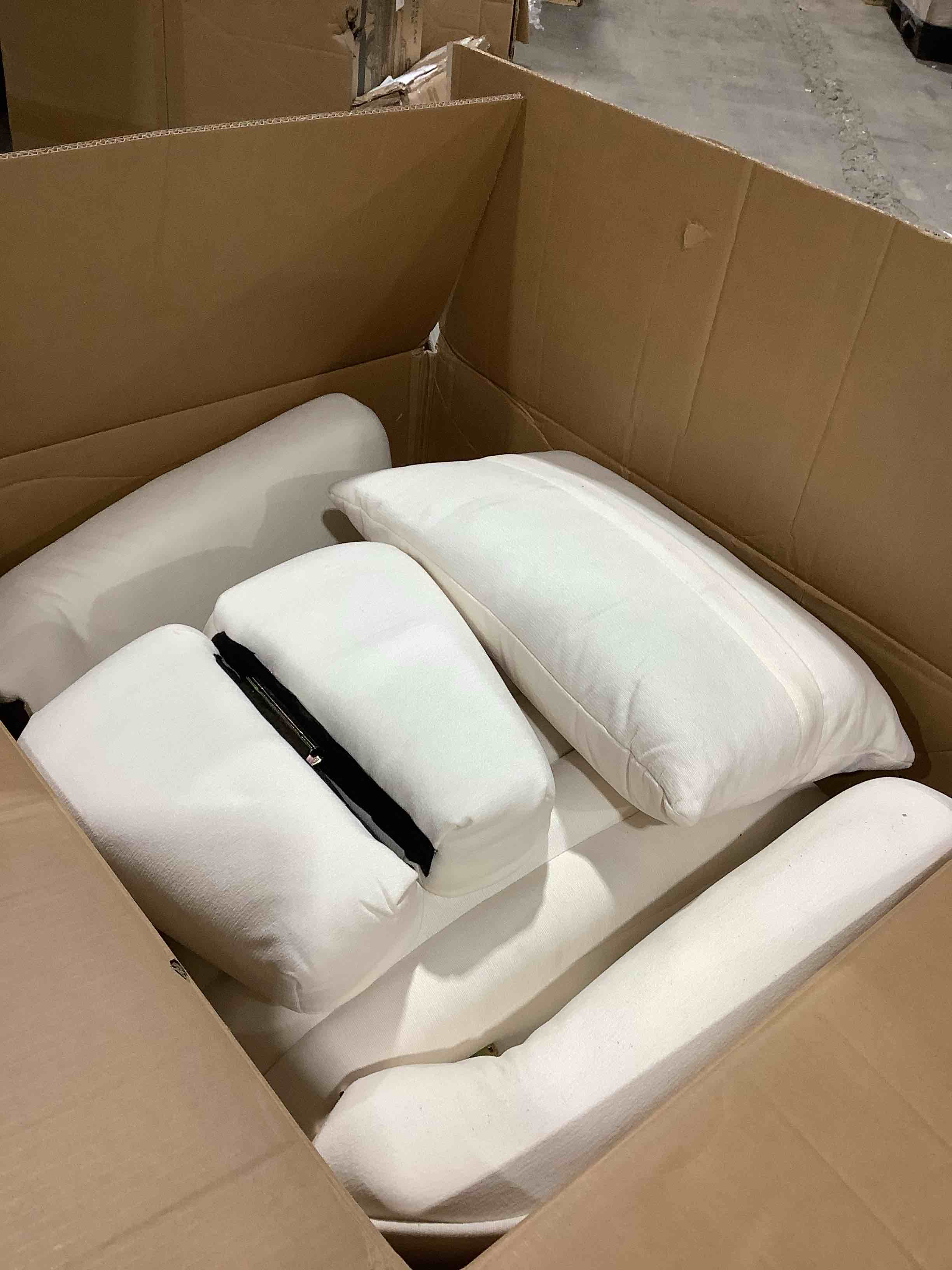 Condition photo showing New/Like New for Wing back accent chair white 