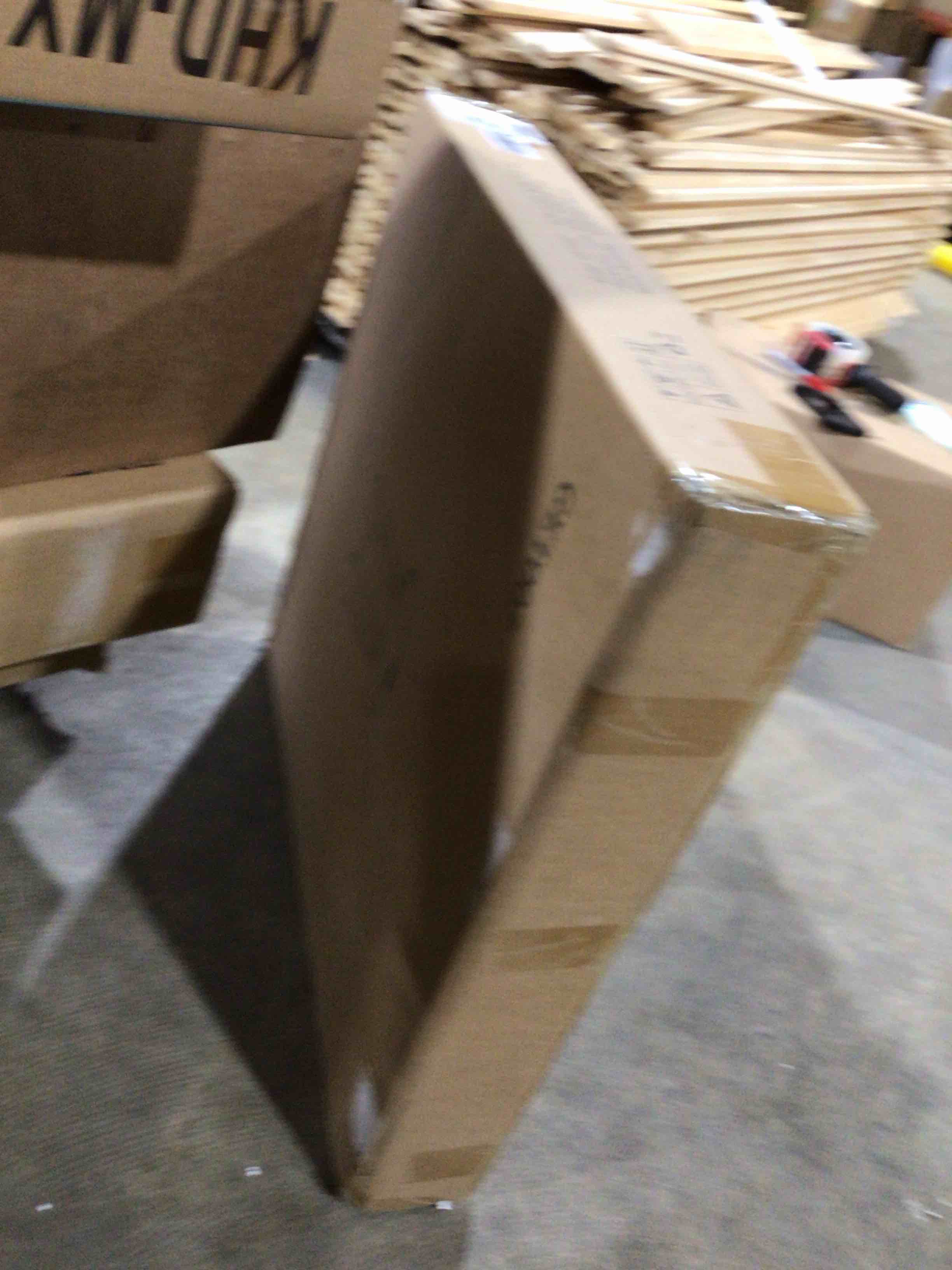 Condition photo showing Good Condition for Round End Table with Charging Station in a Dark Walnut finish