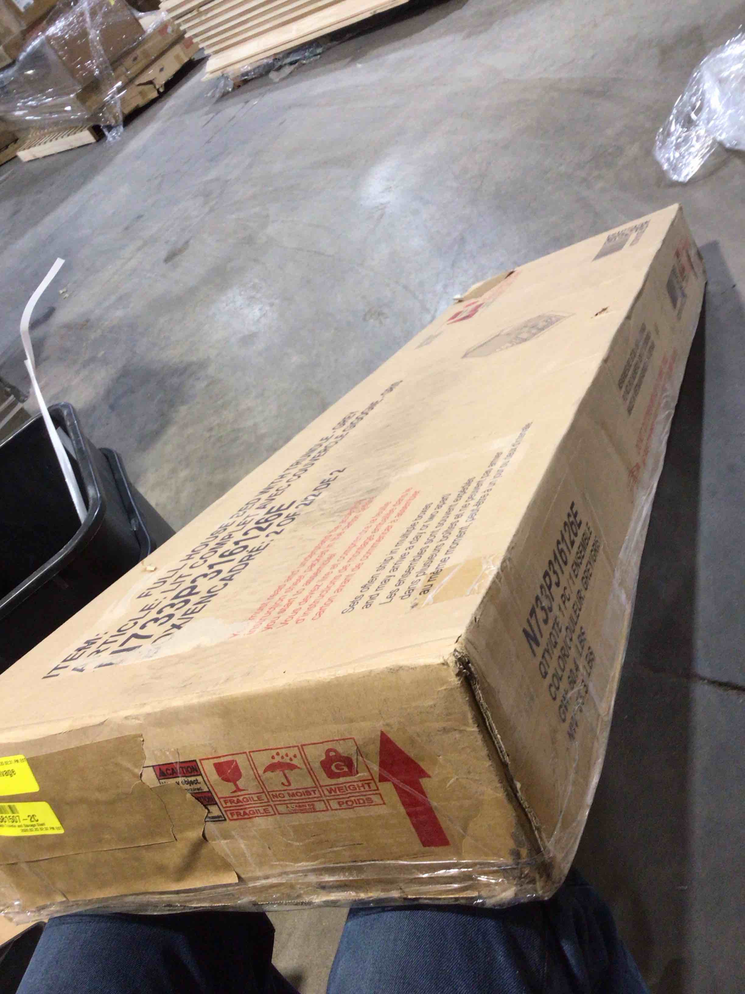 Condition photo showing Good Condition for Keyanna In house, bed with trundle and storage shelf, full size, grey, incomplete