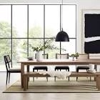 Farmhouse, solid, wood, dining table 65 inch long rectangular table