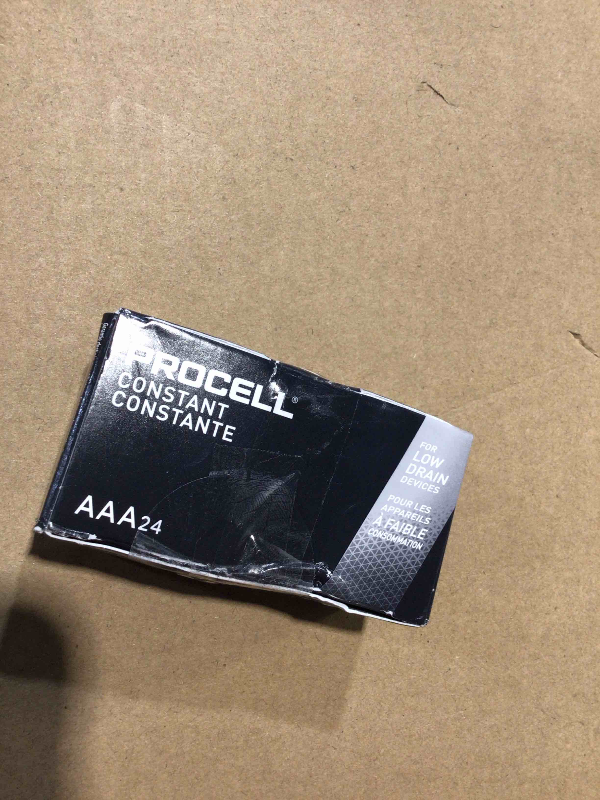 Condition photo showing New/Like New for Procell AAA Alkaline Batteries  Box of 24, in office 