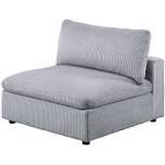 Aneea Gray Cordroy armless accent chair