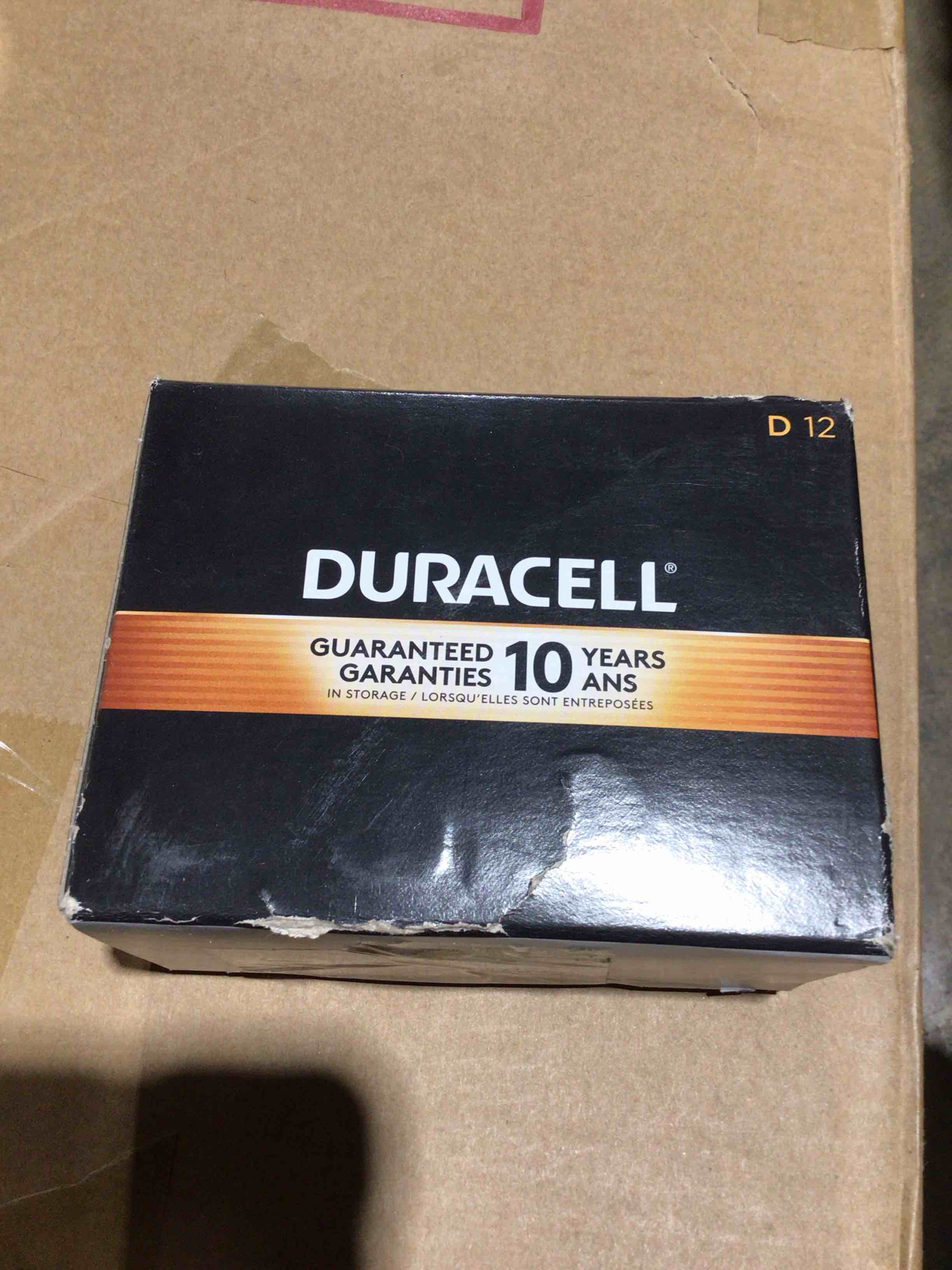 Condition photo showing Good Condition for Duracell  DUR01301  Coppertop Alkaline D Battery - MN1300  12 / Box  Black, in office 
