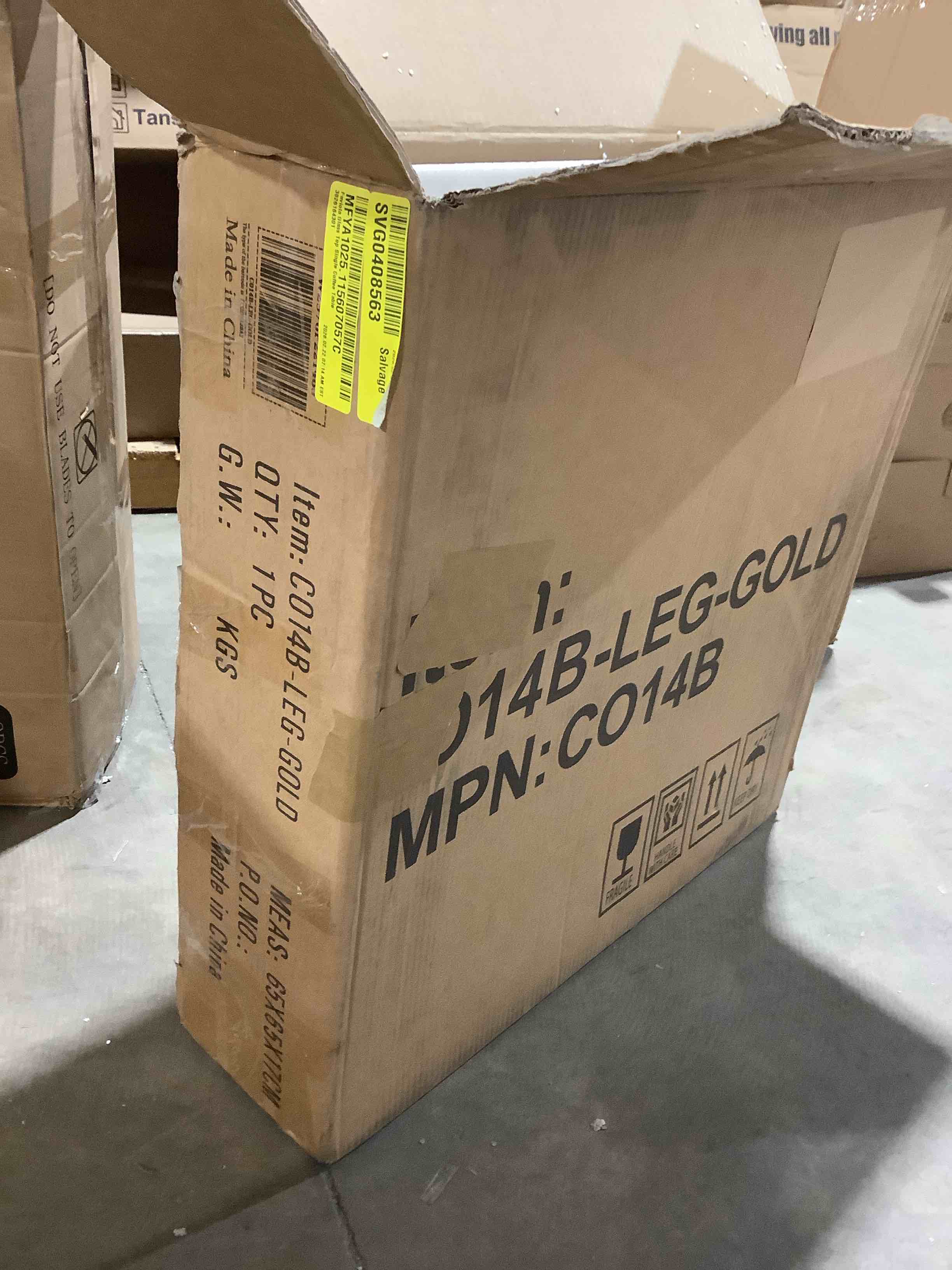 Condition photo showing Good Condition for c014b leg gold table base and legs only