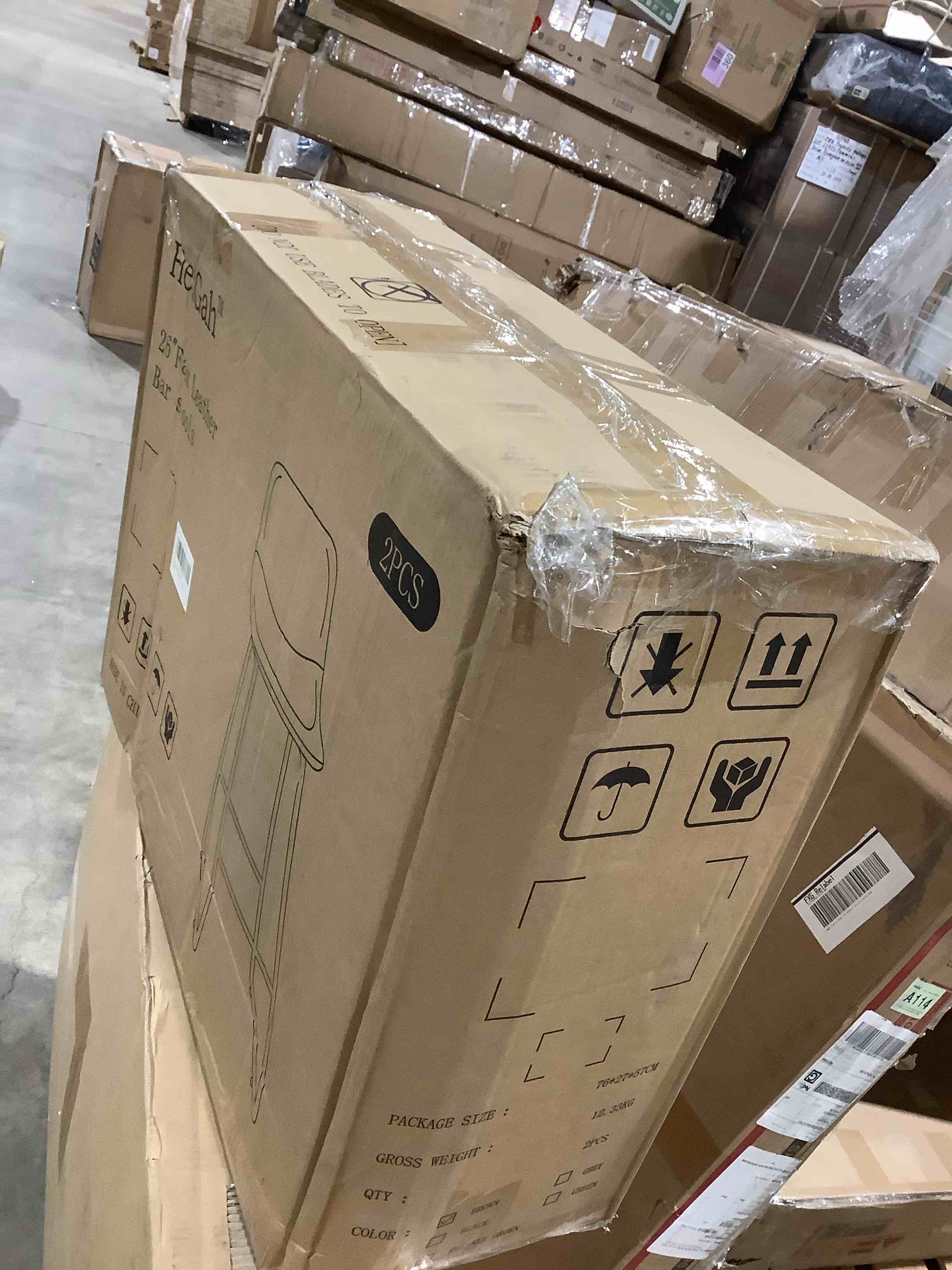 Condition photo showing Good Condition for Heugah 26"fax Leather bar stools