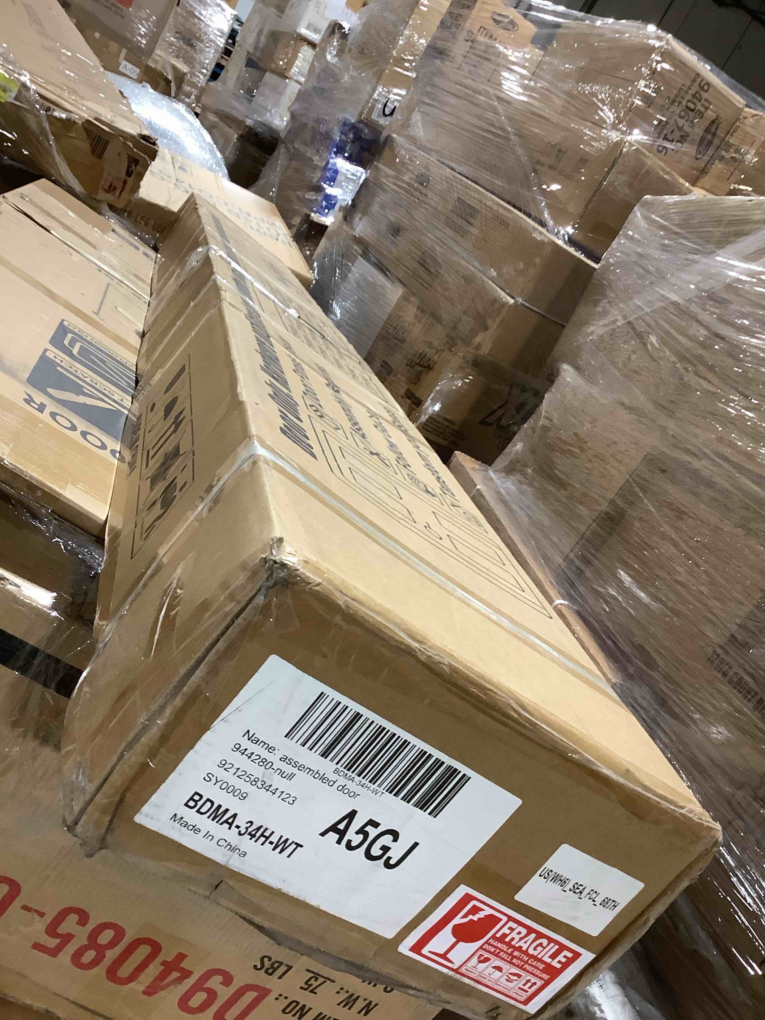 Condition photo showing Good Condition for 2-Panel Plank White MDF Interior Sliding Barn Door, no hardware 