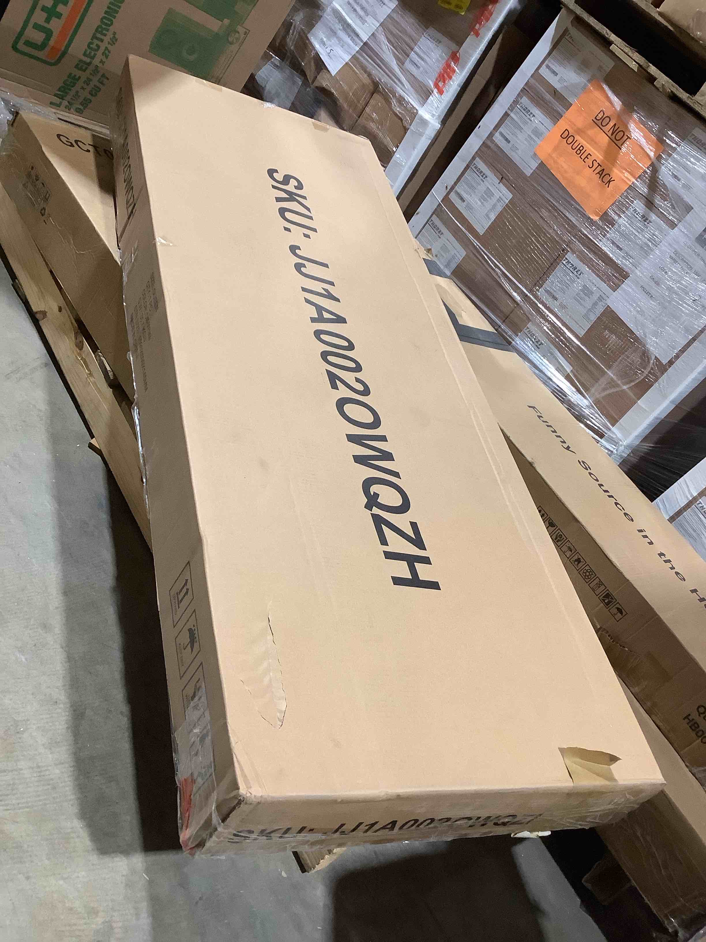 Condition photo showing Good Condition for Queen upholstery off-white Headboard