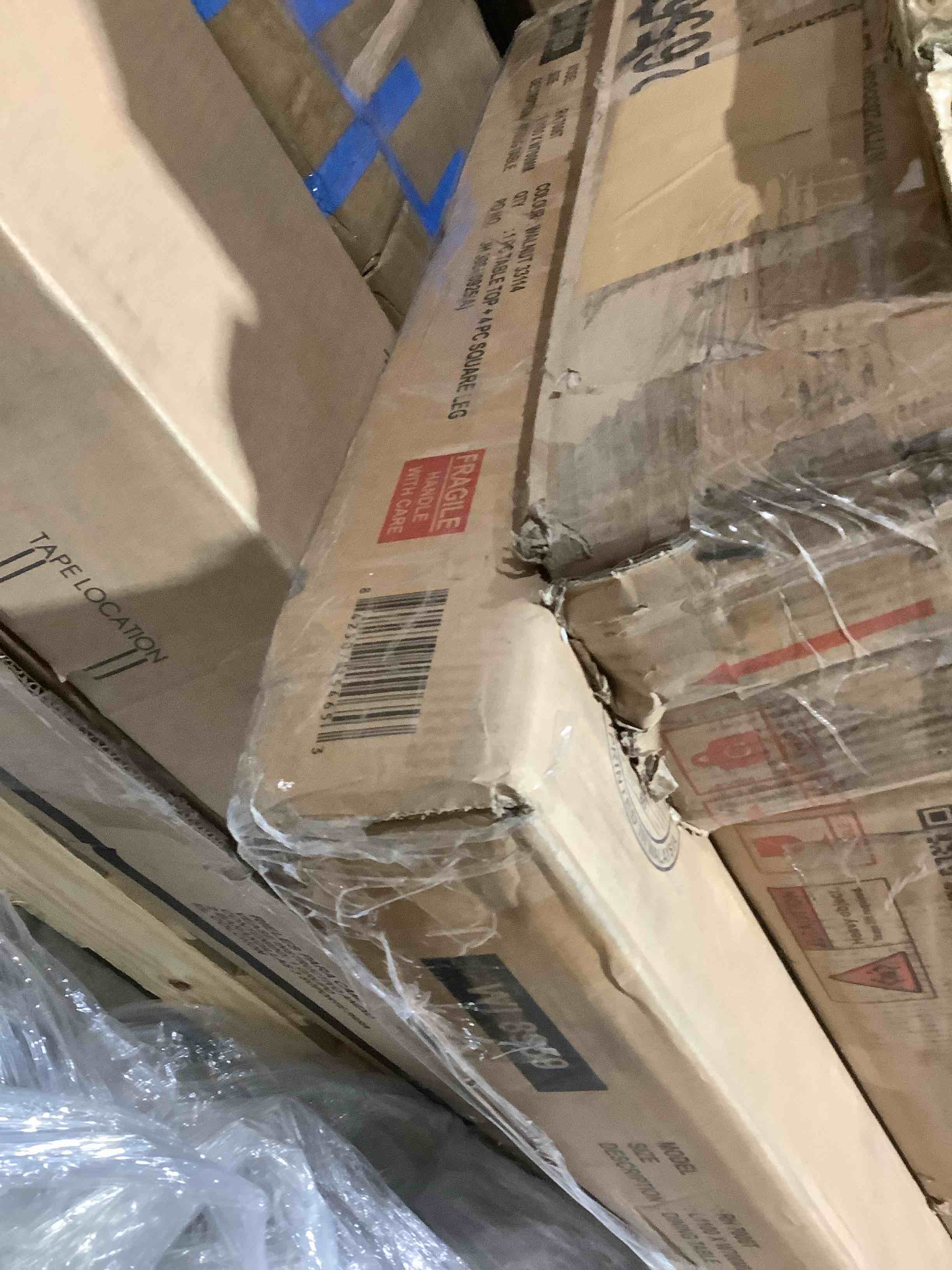 Condition photo showing New/Like New for Baxton Studio Eveline Modern Finished Wood Dining Table, 29-1/8"H x 43-5/16"W x 27-9/16"D, Walnut Brown