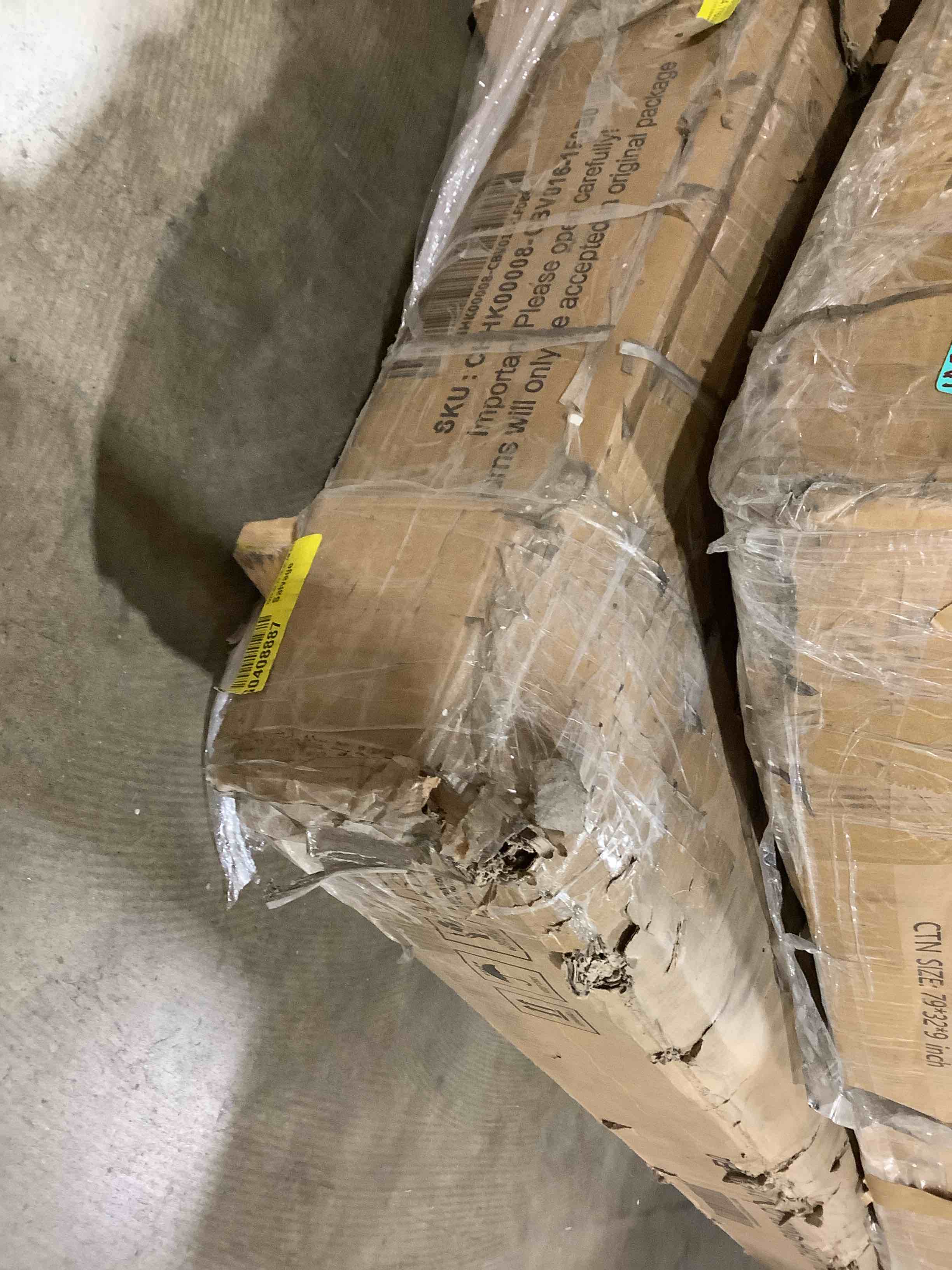 Condition photo showing Good Condition for Chimira 60" double sink bathroom vanity with sink combo set gray, incomplete 