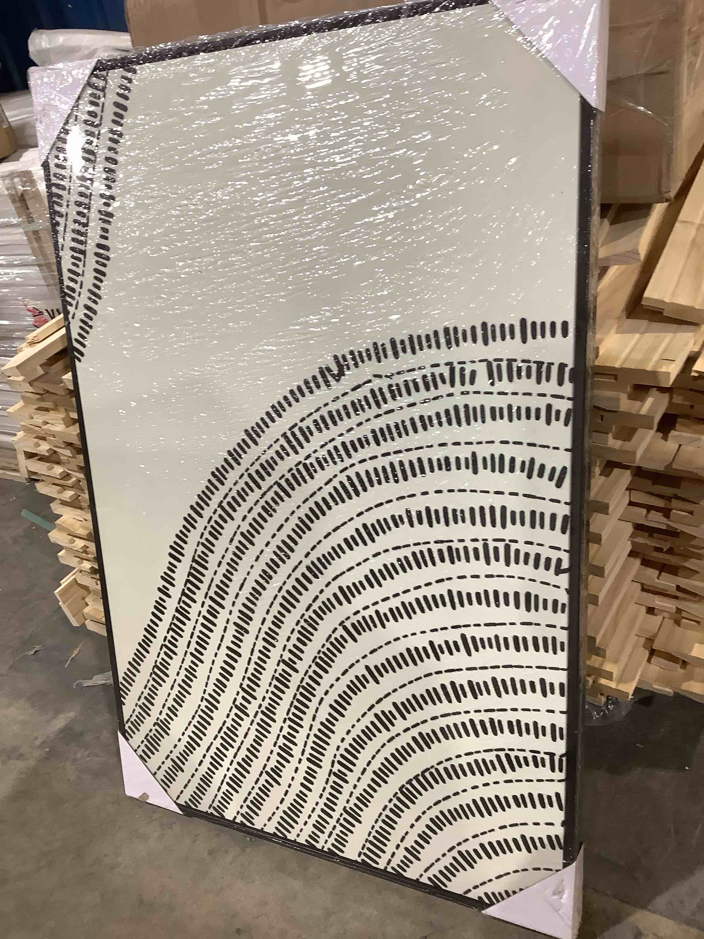 Condition photo showing Good Condition for Frame canvas, print wall, art set line, art geometric