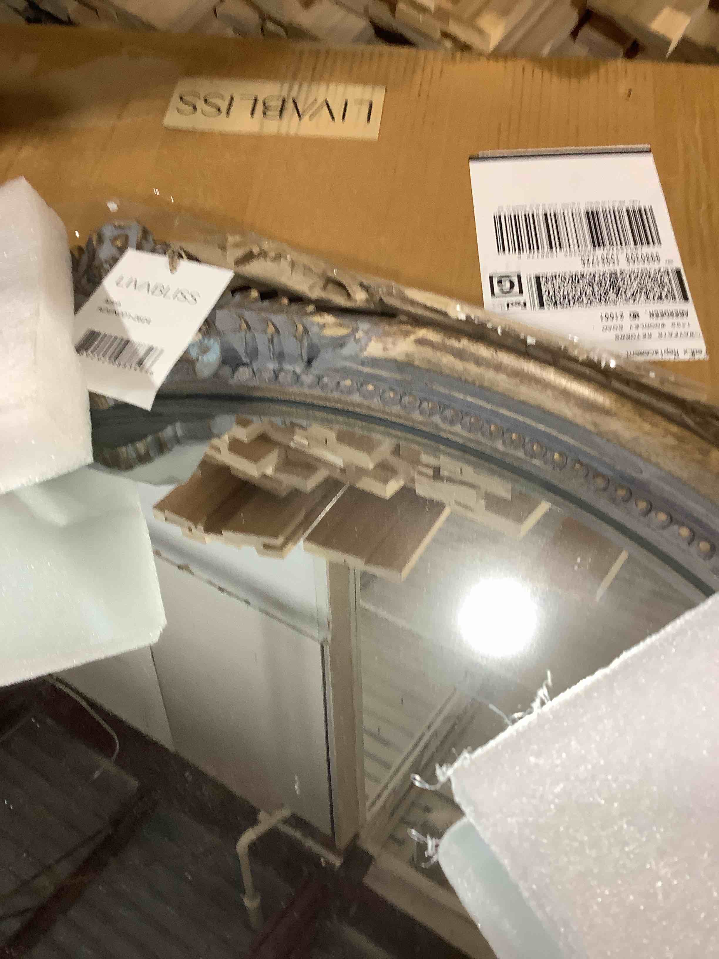 Condition photo showing New/Like New for Livabliss Round Mirror