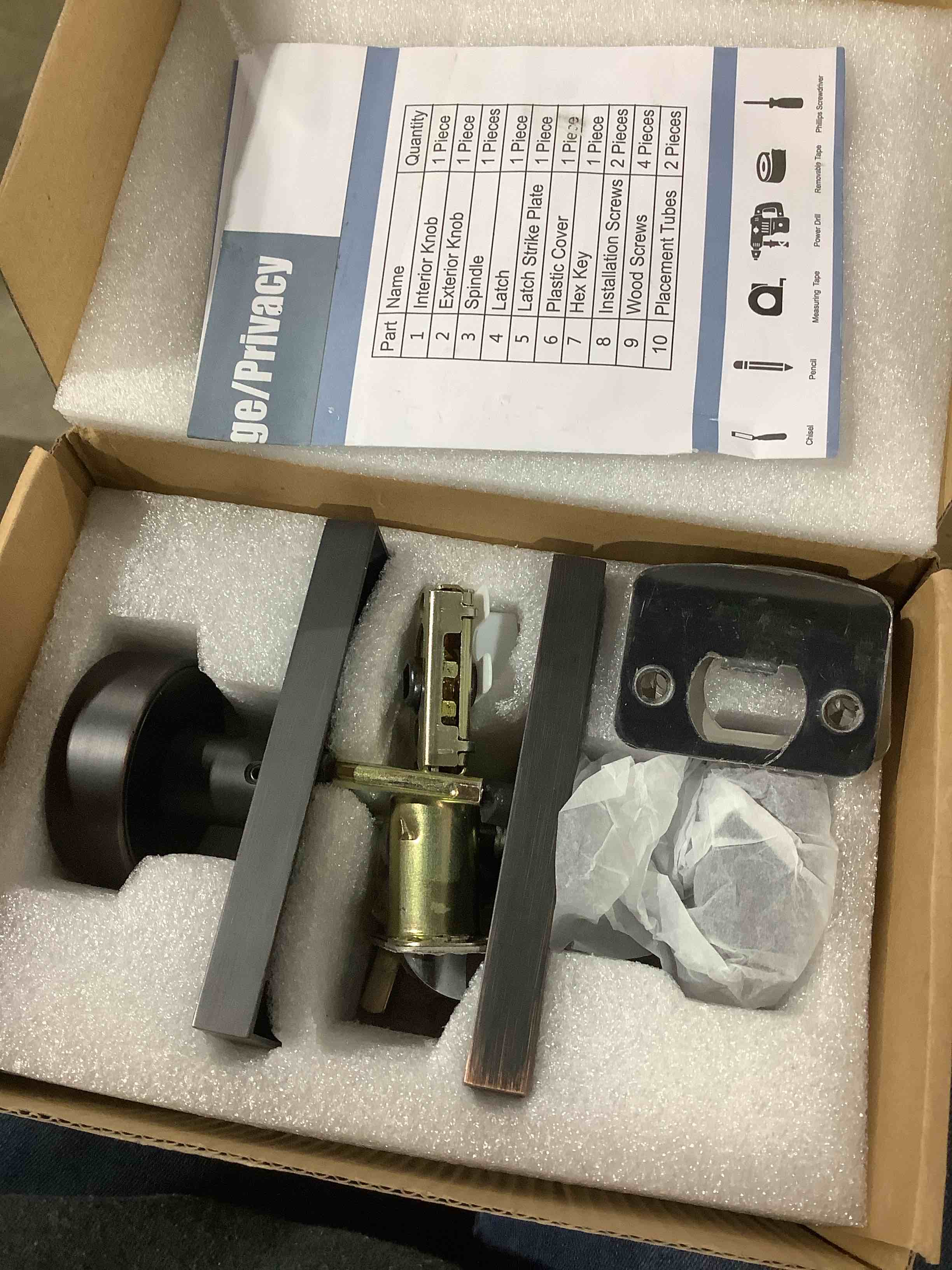 Condition photo showing Good Condition for Coolnews Modern Grace Series Metal Passage Door Knob