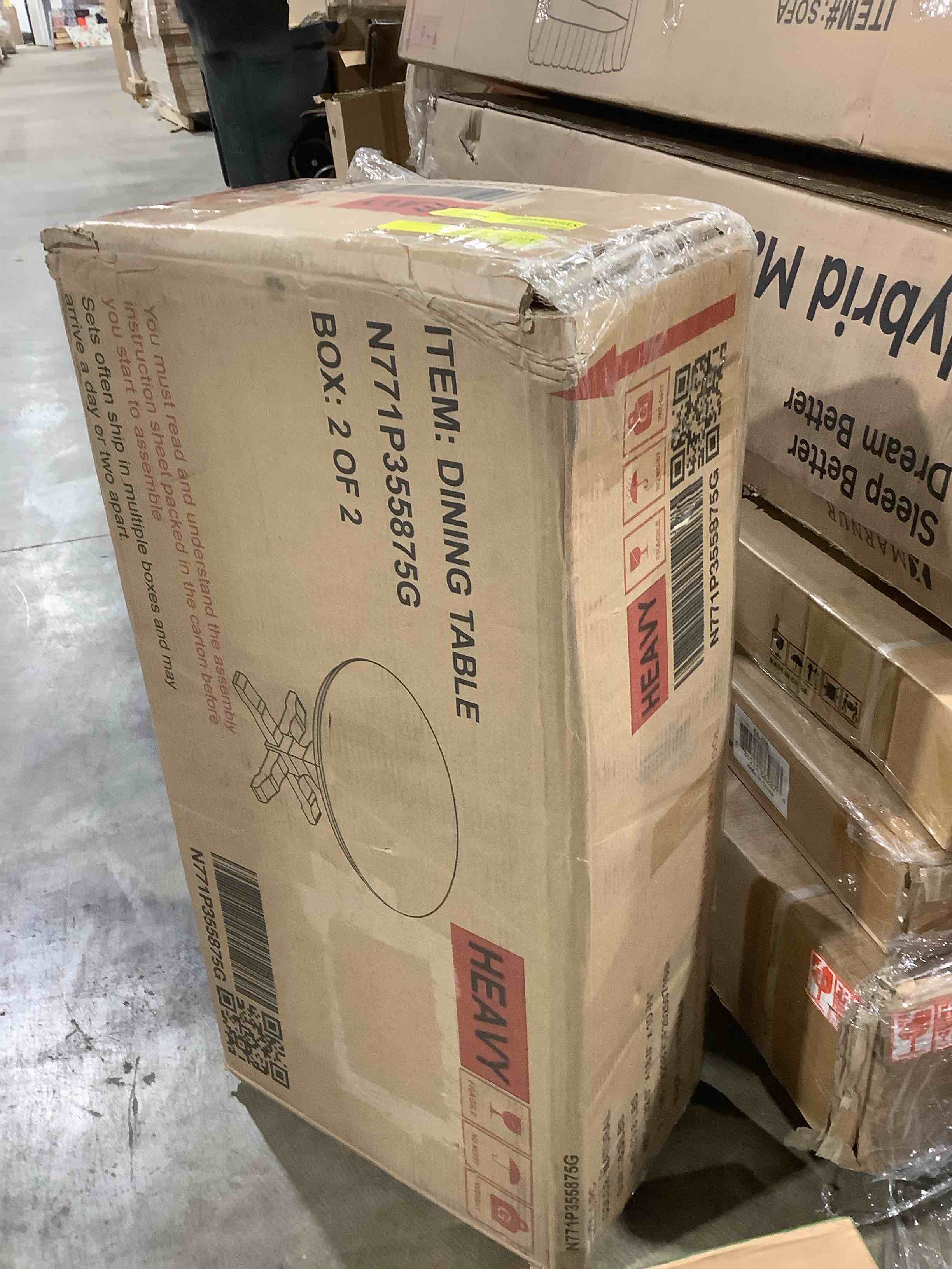 Condition photo showing Good Condition for Ailla natural round solid wood base dining table base only