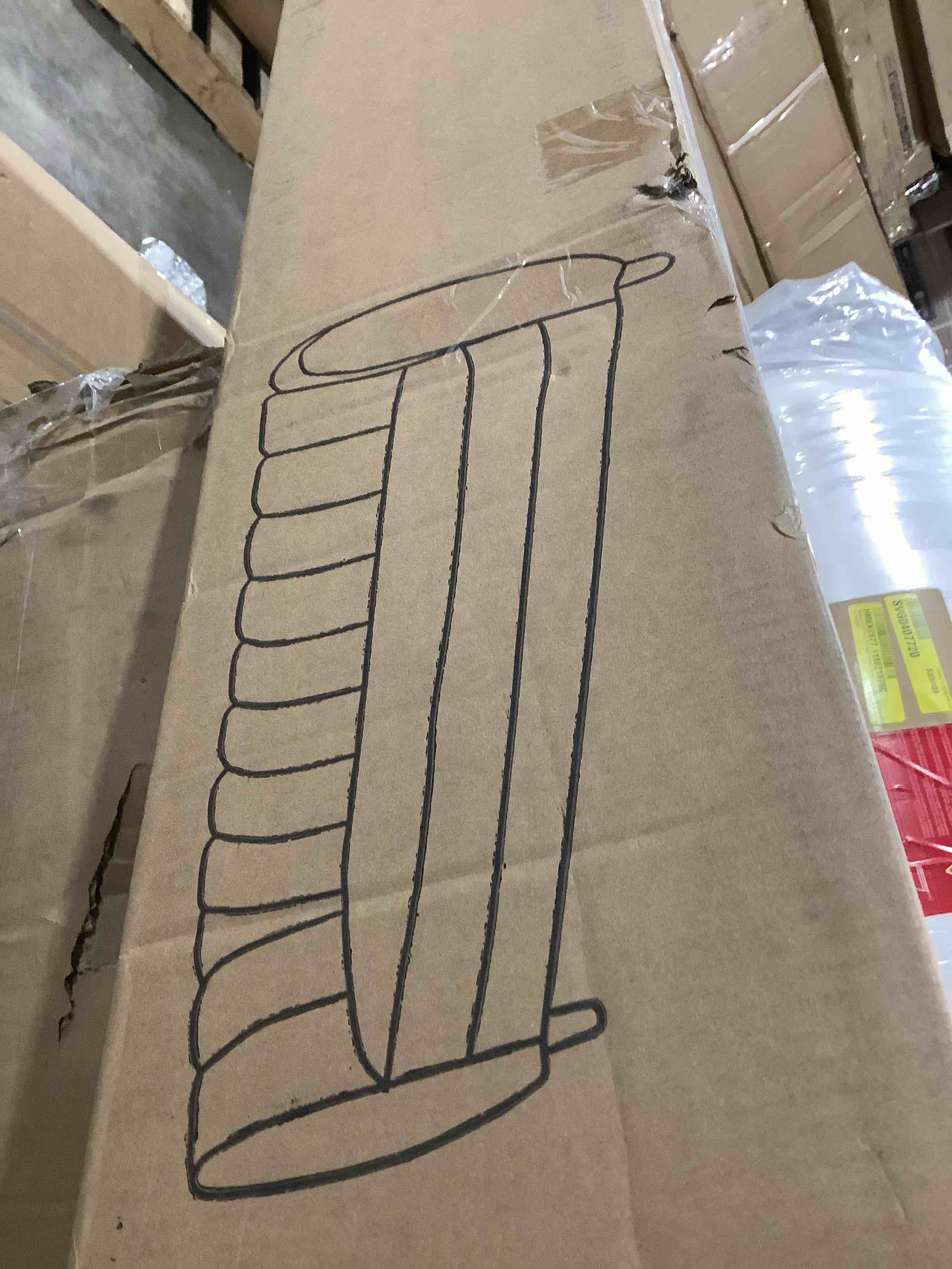 Condition photo showing Good Condition for 83.25" upholstered sofa, black