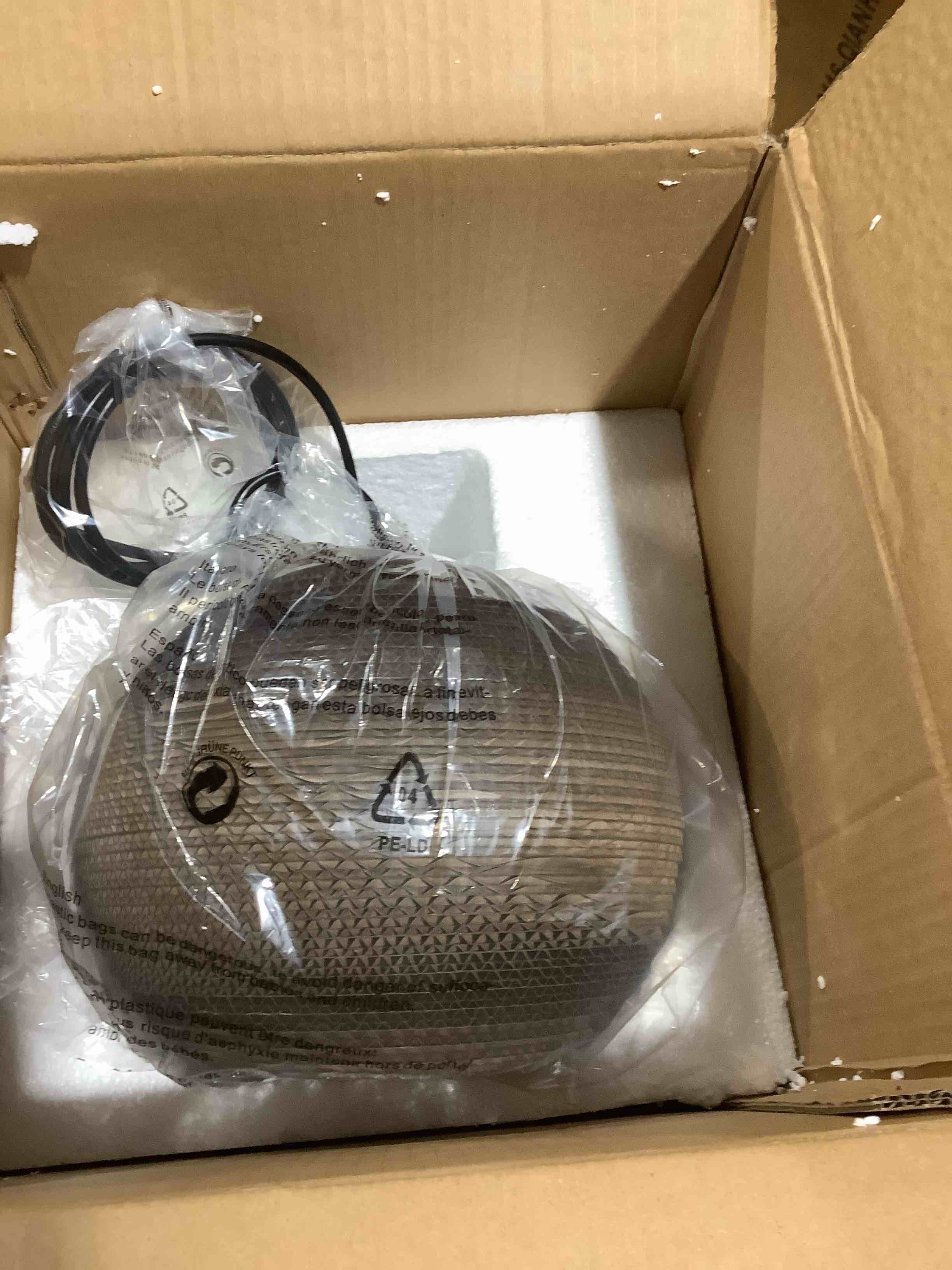 Condition photo showing New/Like New for Ceiling Pendant Ball textured Chandelier