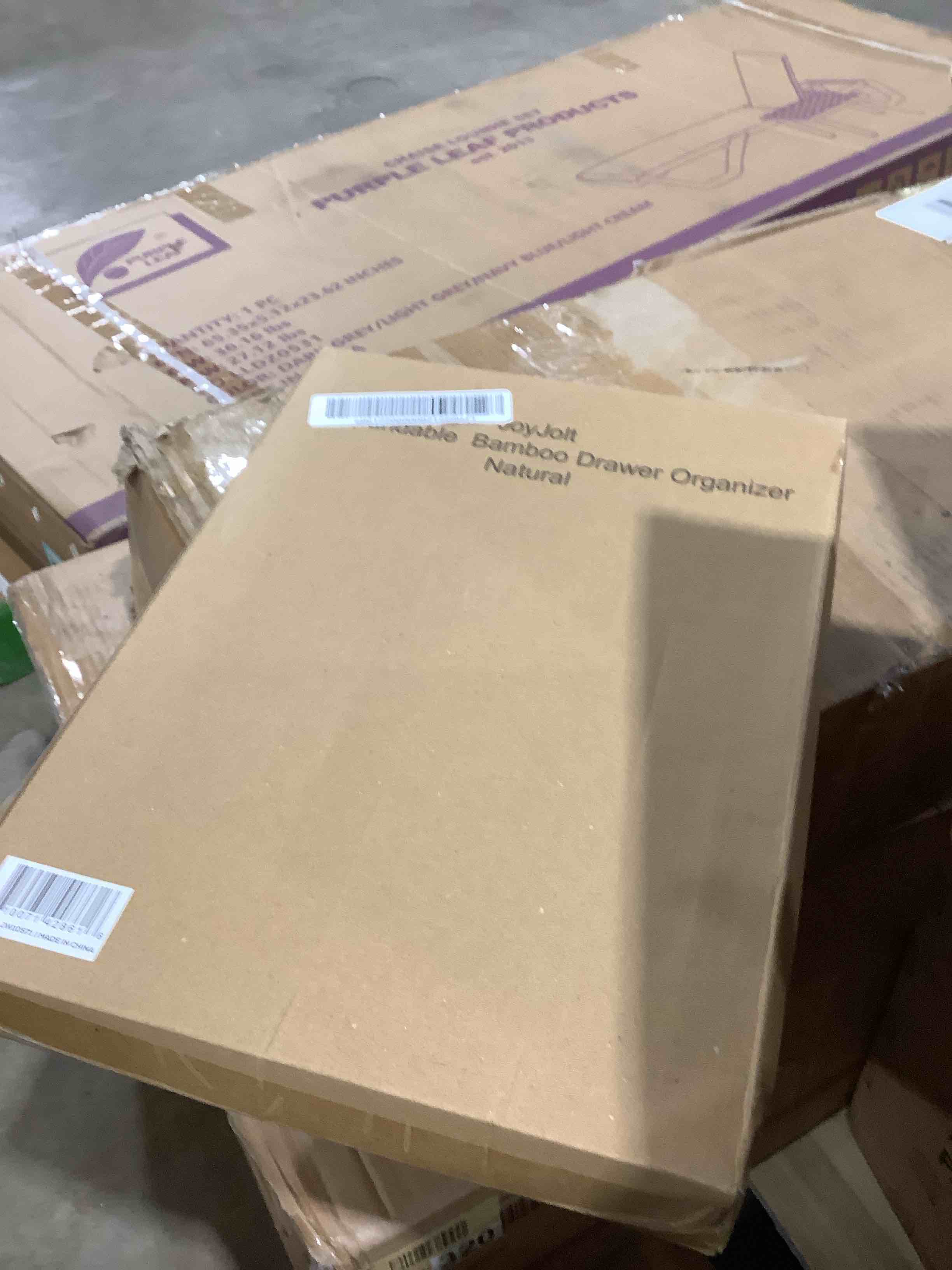 Condition photo showing New/Like New for JoyJolt Bamboo Expandable Drawer Organizer for Kitchen Utensils  Natural Bamboo