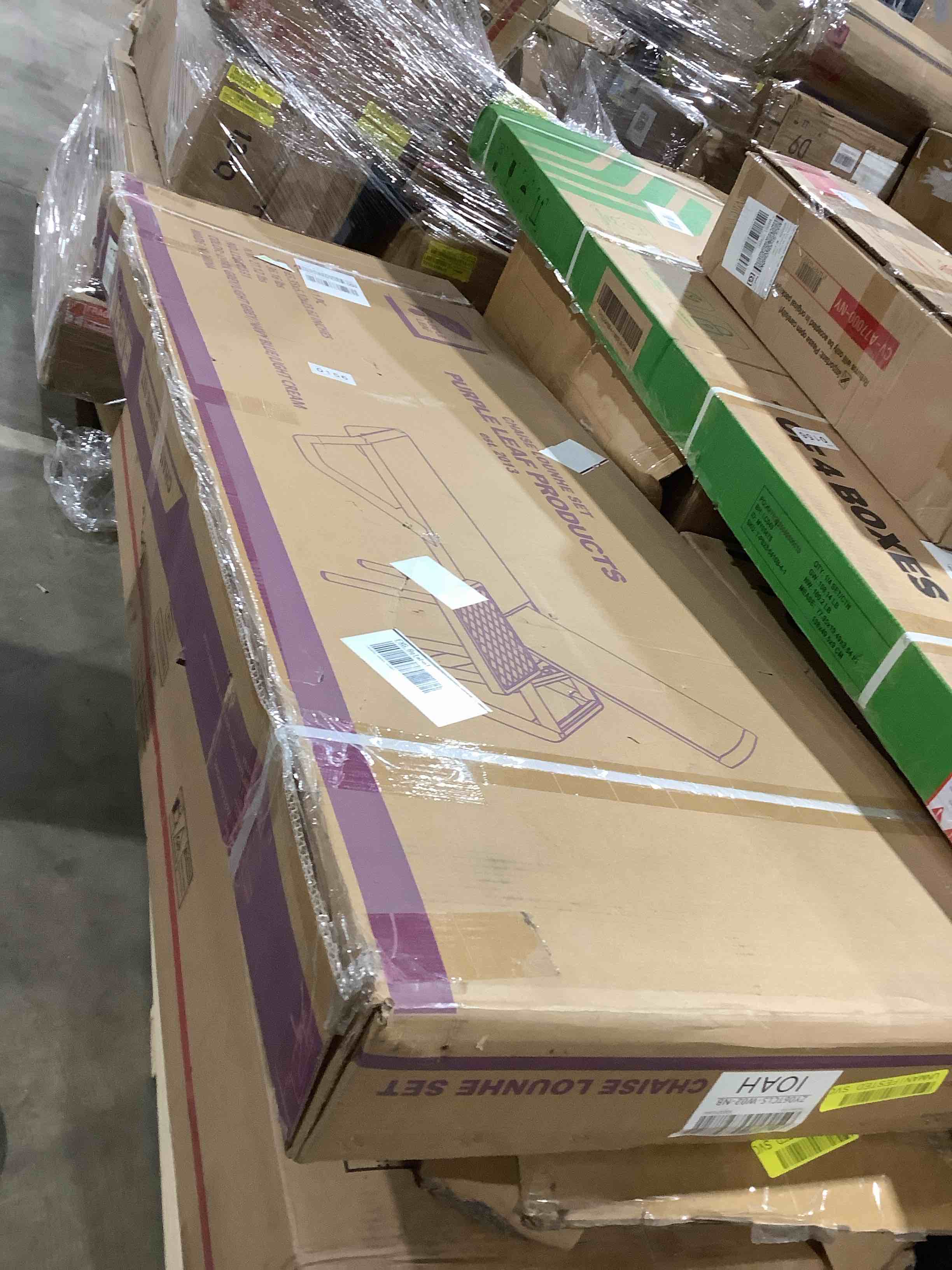 Condition photo showing Good Condition for Purple leaf dark gray navy blue Chase lounge set